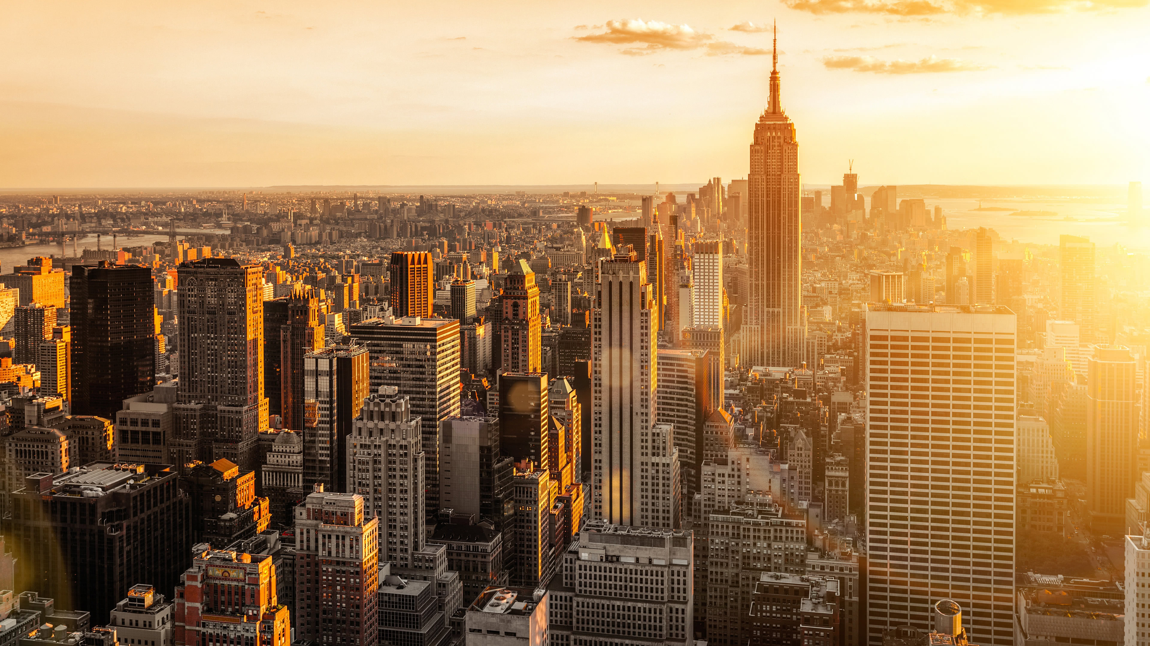 New York: Cityscape, The Empire State Building. 3840x2160 4K Wallpaper.