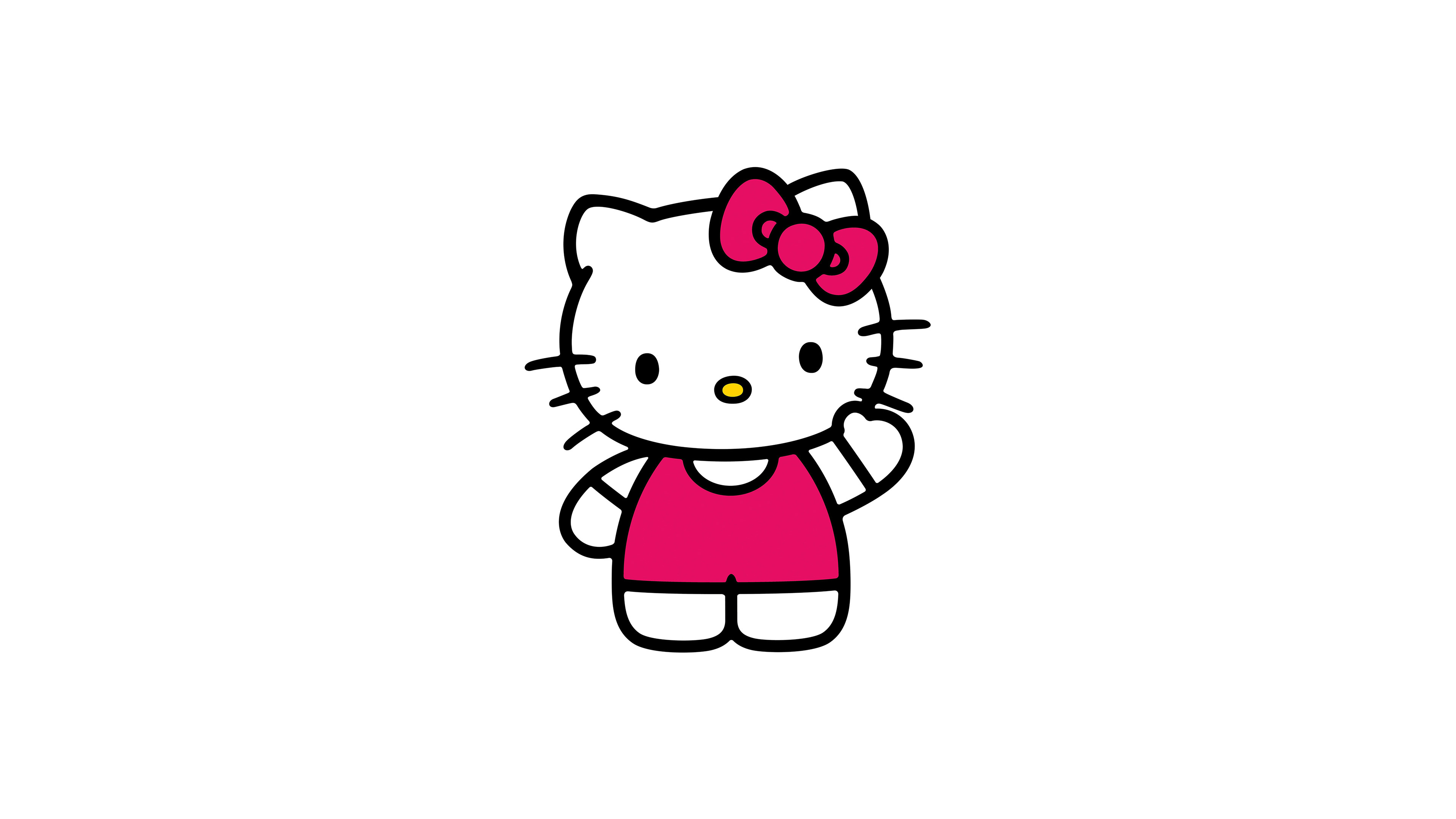 Hello Kitty: A fictional character created by Yuko Shimizu, Cartoon. 3840x2160 4K Background.