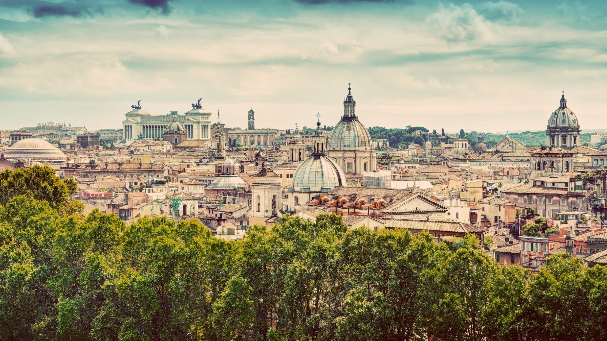 Rome Skyline, Wallpaper downloads, High-resolution images, Stunning visuals, 2400x1350 HD Desktop