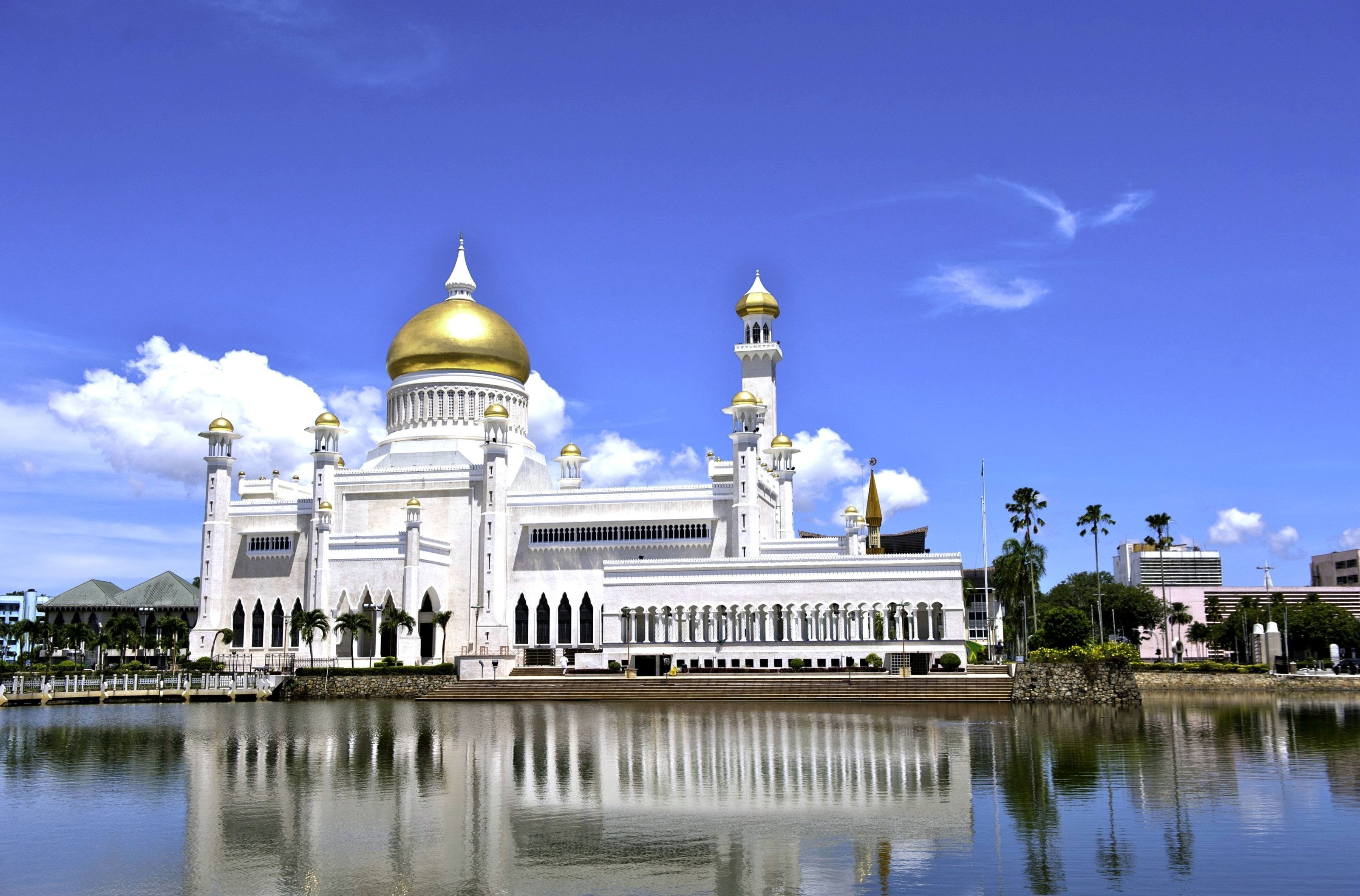 Brunei travels, Omar Ali Saifuddin Mosque, Brunei HD, Wallpaper background, 3200x2110 HD Desktop