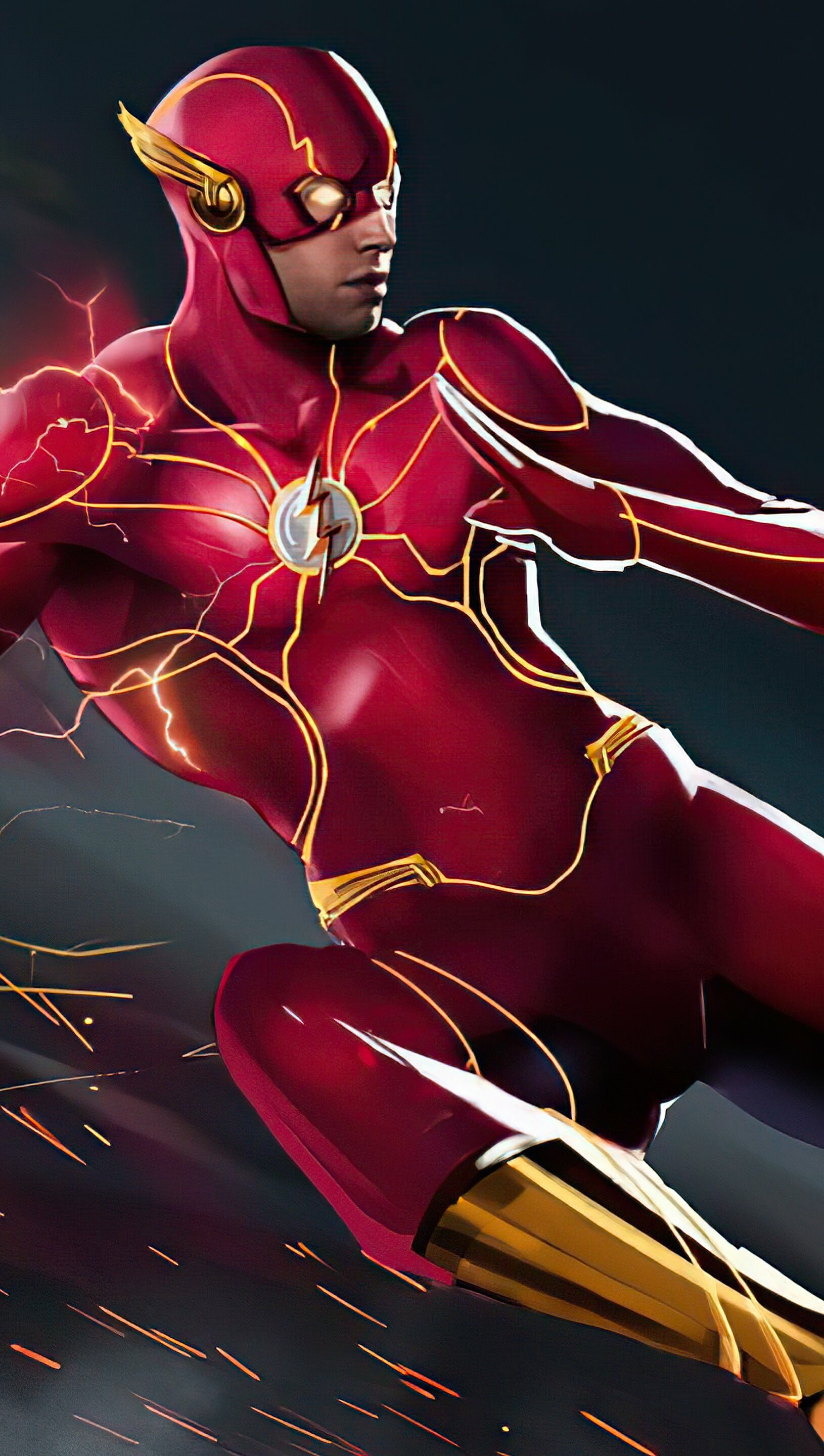 Flash (DC): Superhero fighting against evil using his super-speed and a dedicated sense of heroism. 1630x2880 HD Wallpaper.