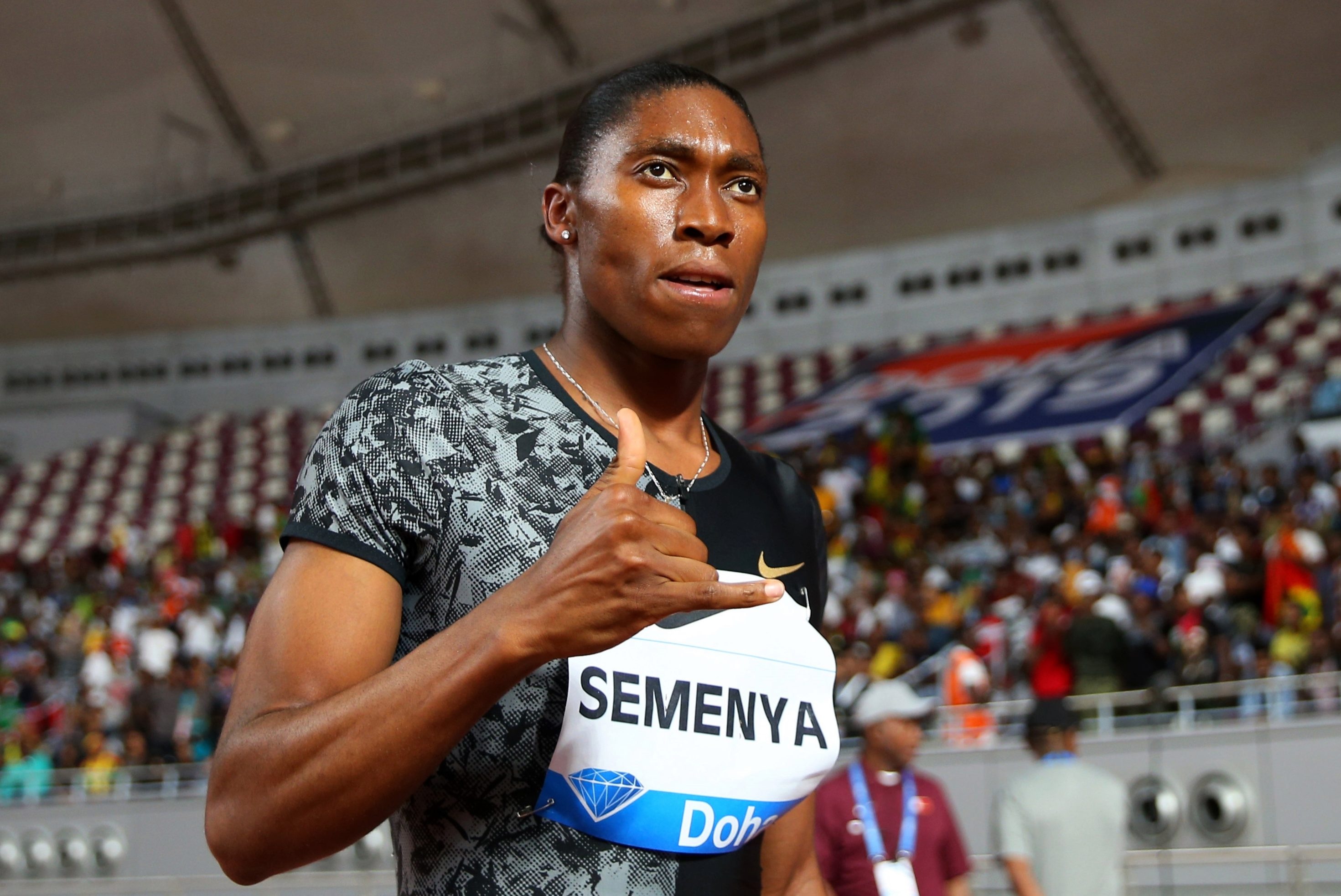 Caster Semenya, Defiant running, Easy 800m win, Doha, 2950x1970 HD Desktop