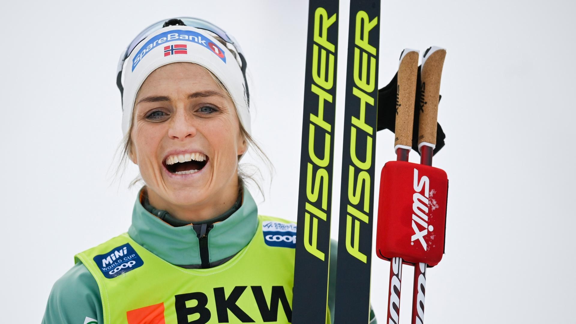 Therese Johaug, Impressive start-to-finish win, Skiing dominance, 1920x1080 Full HD Desktop