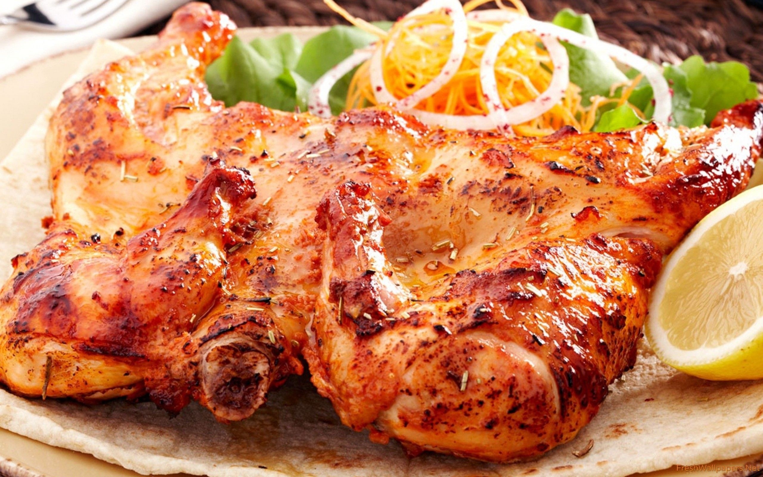 Grilled chicken image, Flame-grilled goodness, BBQ delicacy, Savory protein, 2560x1600 HD Desktop