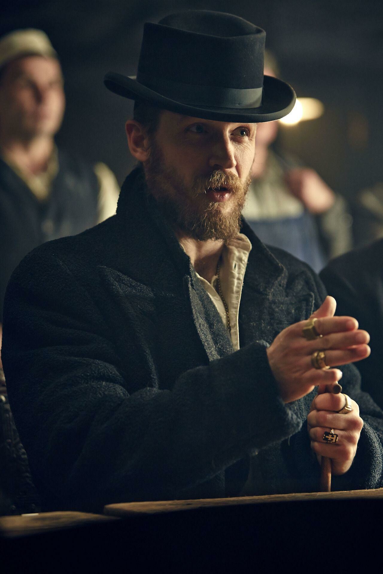 Peaky Blinders: Tom Hardy as Alfred "Alfie" Solomons, the leader of a Jewish gang in Camden Town. 1280x1920 HD Wallpaper.