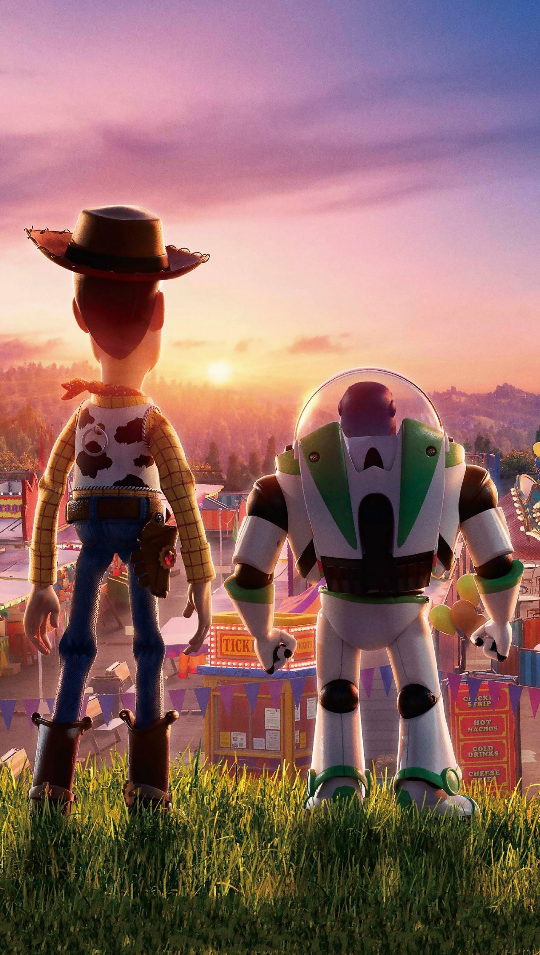 Toy Story 4, Woody and Buzz, Ultra HD wallpaper, Memorable duo, 1810x3200 HD Phone