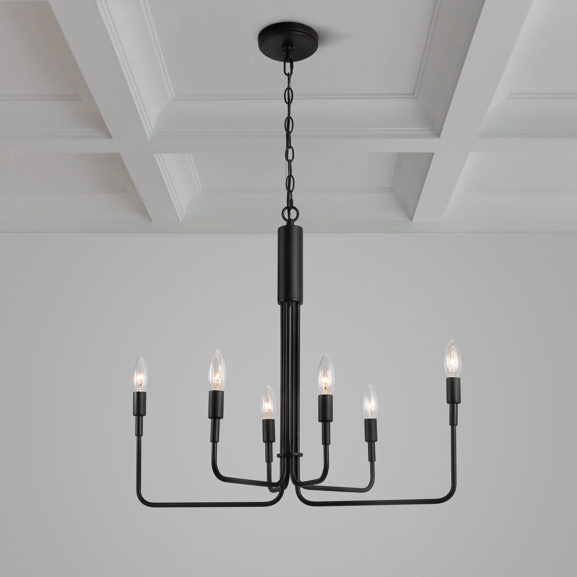 Modern black chandelier, Contemporary design, Echo collection, Statement lighting, 2000x2000 HD Phone