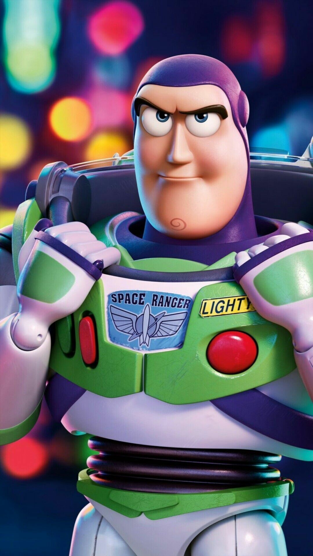 Toy Story: Buzz Lightyear, a spaceman action figure originally belonging to Andy Davis, Disney. 1080x1920 Full HD Wallpaper.