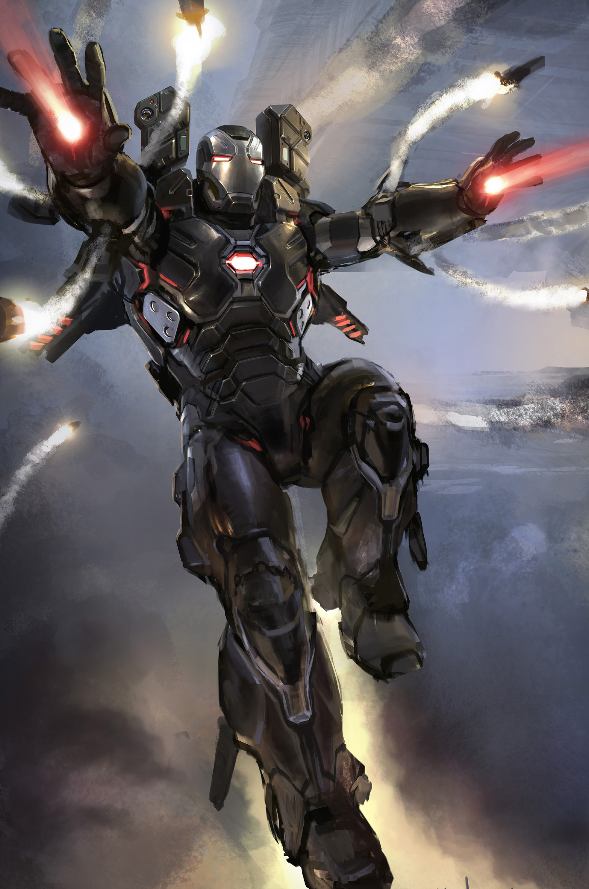 War Machine, Marvel movies, Alternate design, Concept art, 2000x3020 HD Phone