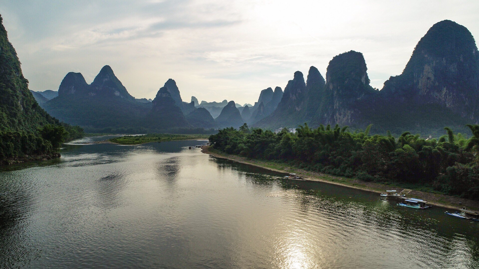 Li River, Guilin, Nine Horses Mountain, Scenic spot, 1920x1080 Full HD Desktop