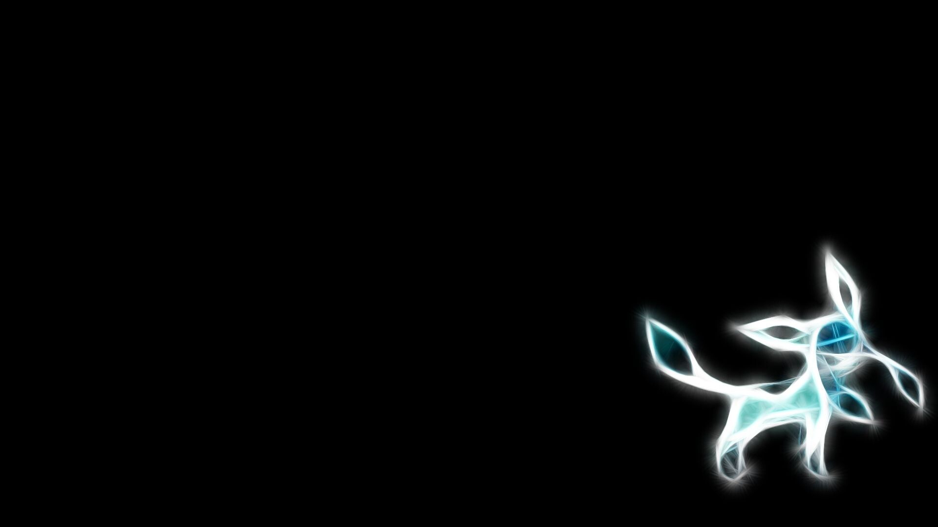 Glaceon: Glowing, shiny creature, A quadrupedal, mammalian Pokemon, Generation 4. 1920x1080 Full HD Wallpaper.
