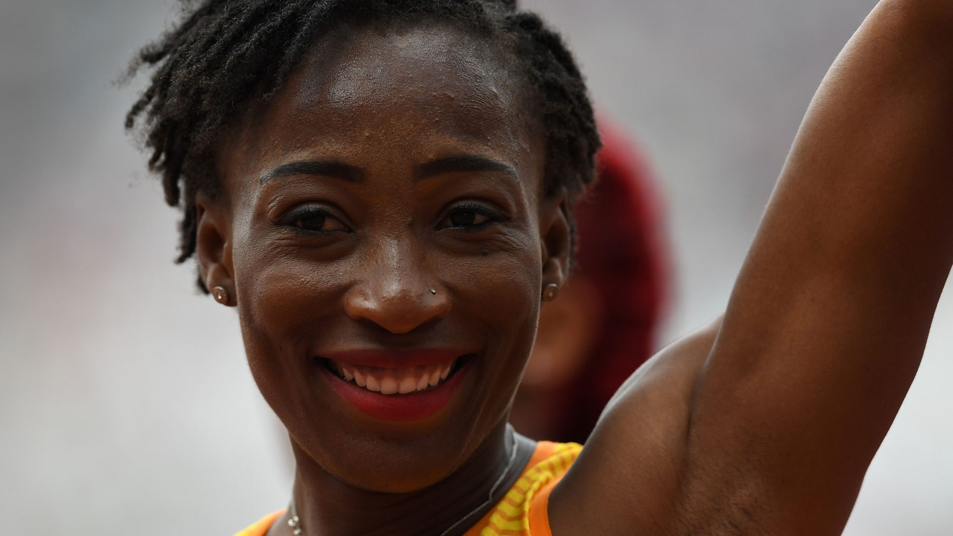 Marie-Josee Ta Lou, Olympic sprinter, Ivorian footballer, 1920x1080 Full HD Desktop