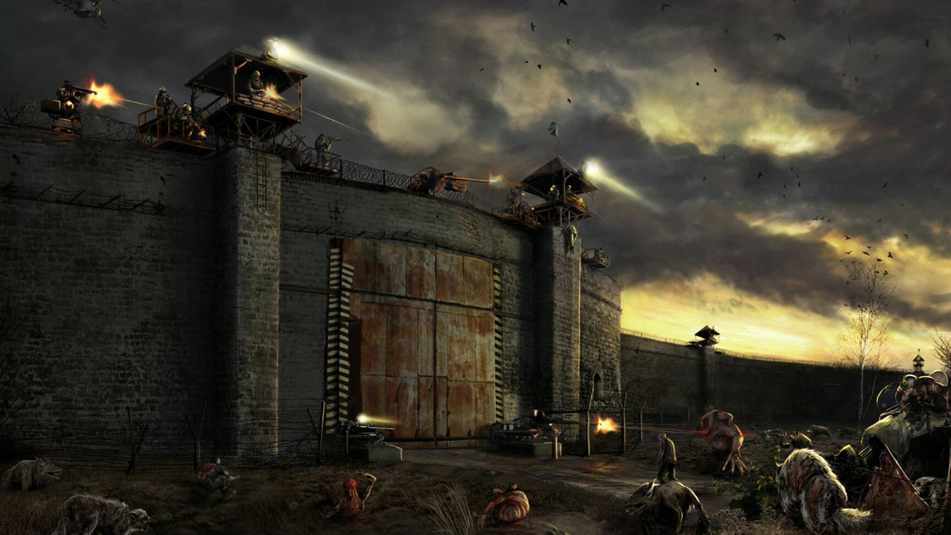 Post-apocalypse: The collapse of society, Zombies. 1920x1080 Full HD Wallpaper.