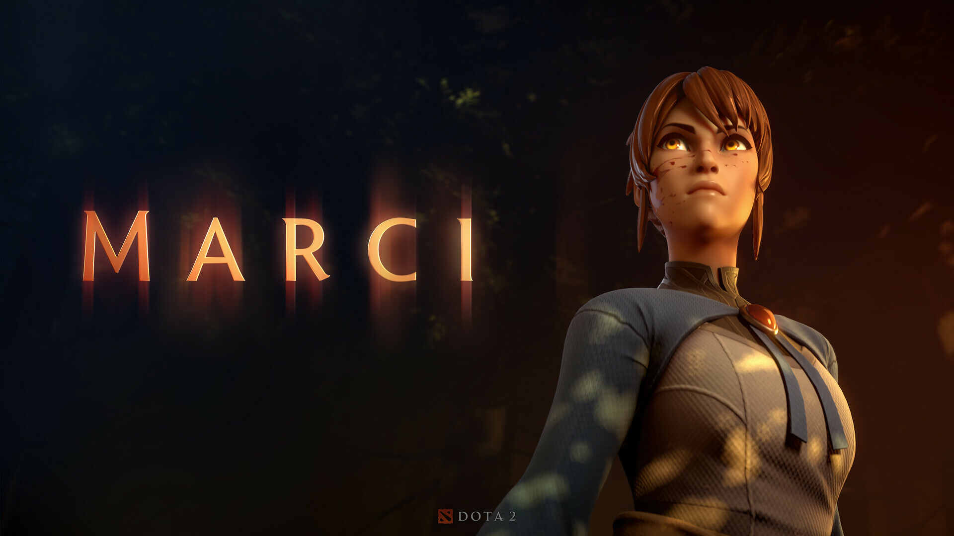 Dota 2: Marci, First debuted in the Dragon's Blood series. 1920x1080 Full HD Wallpaper.