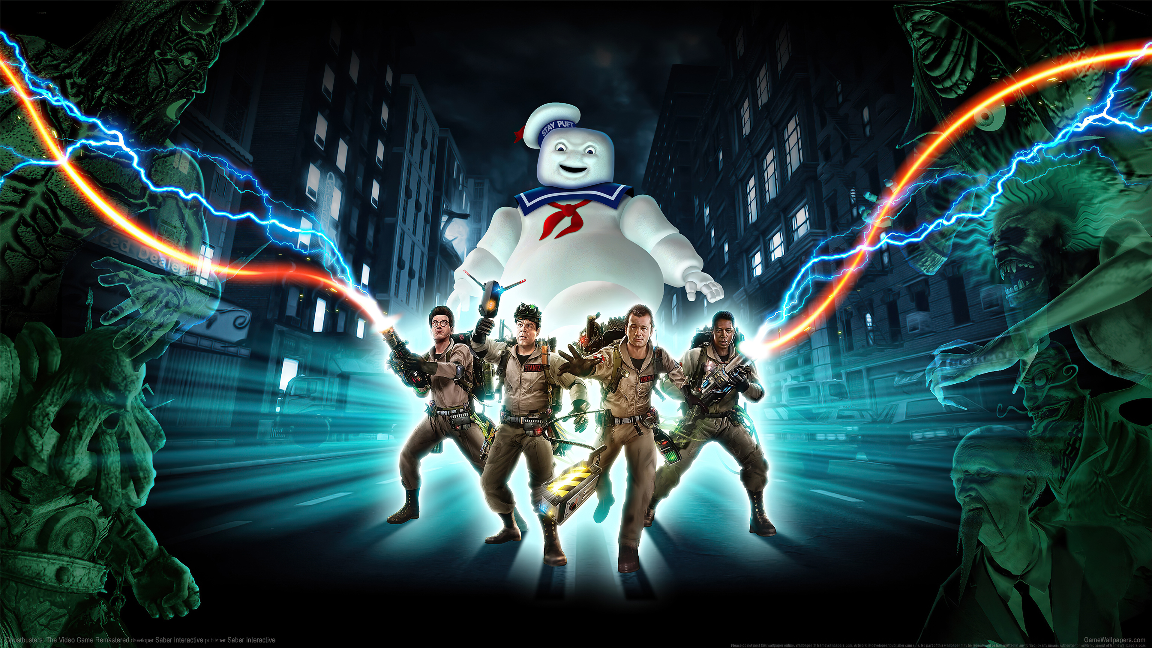 Ghostbusters: Ghostbusters: The Video Game, a 2009 action-adventure game. 3840x2160 4K Wallpaper.