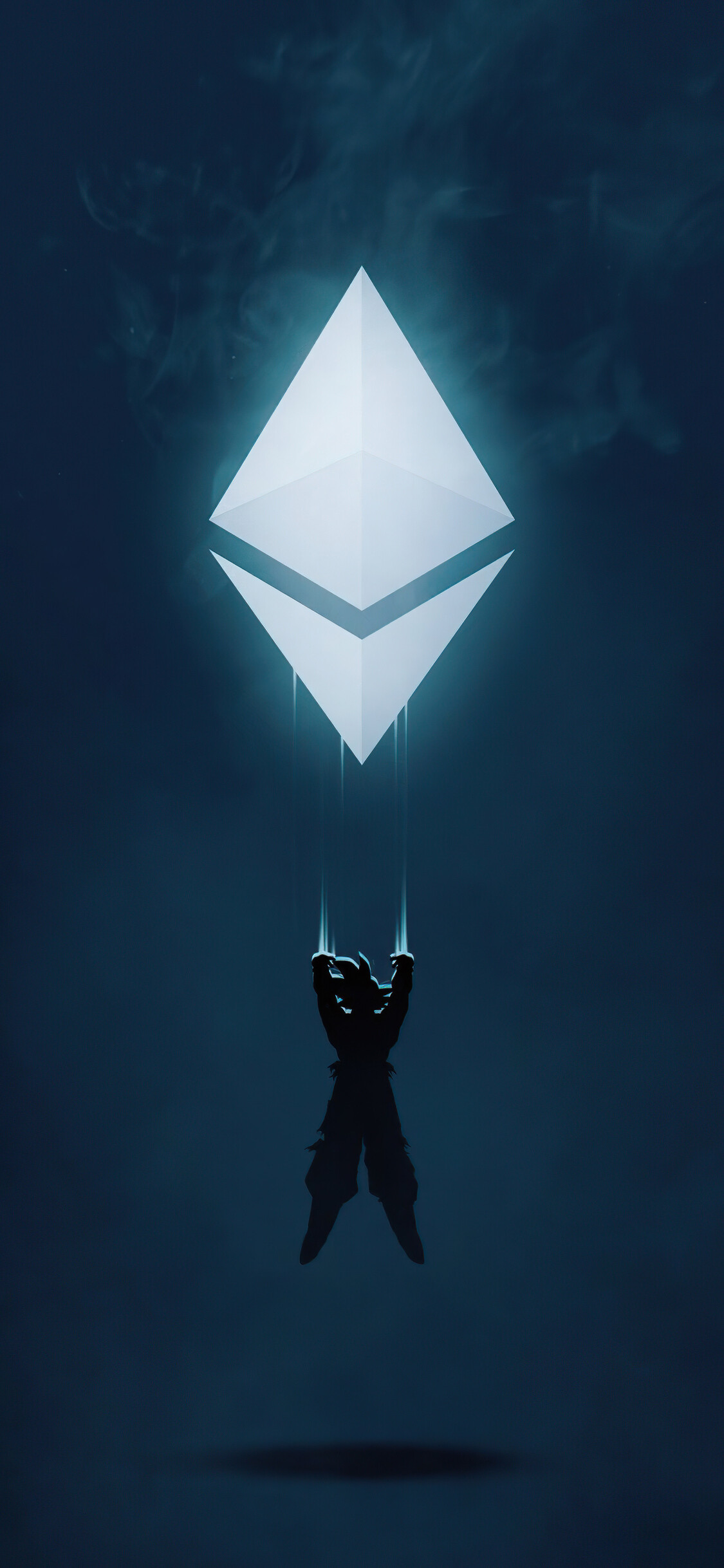 Cryptocurrency: ETH, A blockchain platform created to support smart contracts and secure financial transactions. 1130x2440 HD Background.