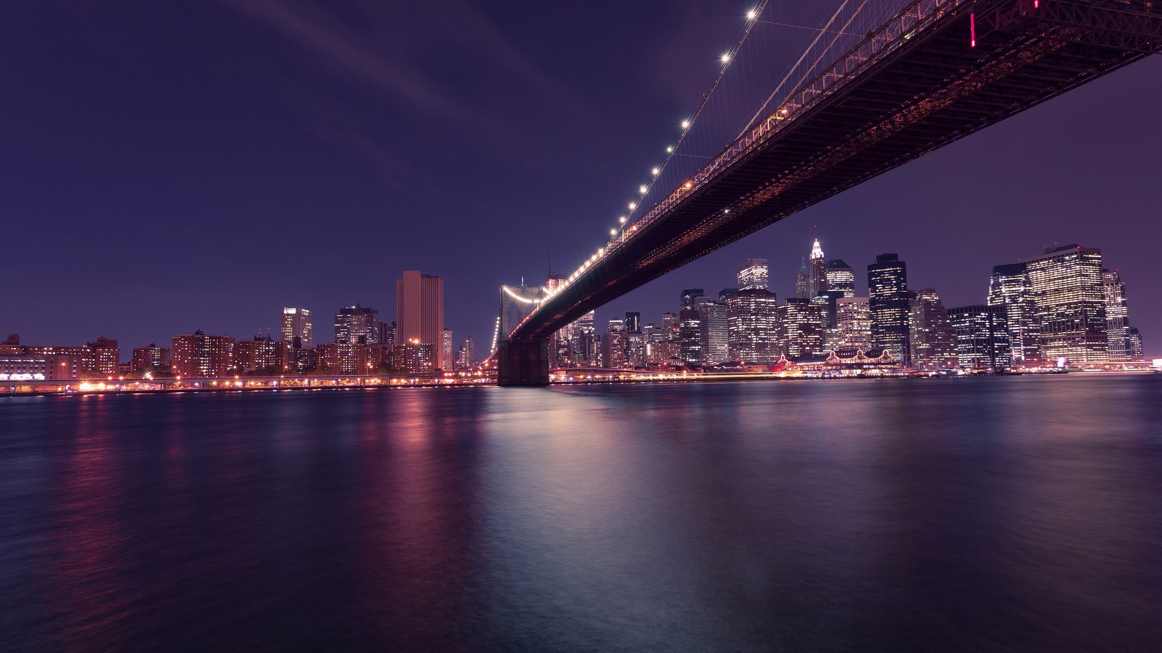 Brooklyn Bridge, Manhattan, New York, HD wallpapers, 3840x2160 4K Desktop