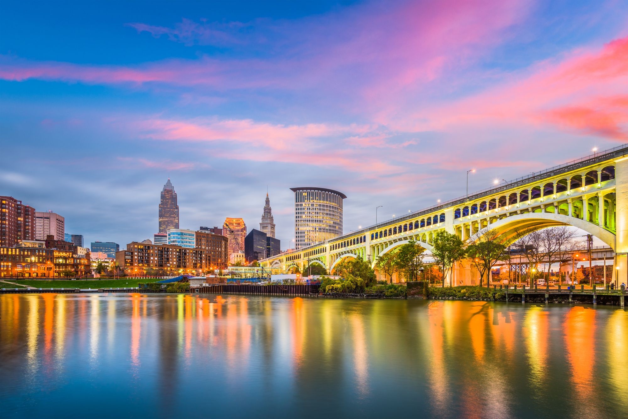Cleveland Skyline, Wrench in Cleveland, Wrench is in, Cleveland Ohio, 2000x1340 HD Desktop