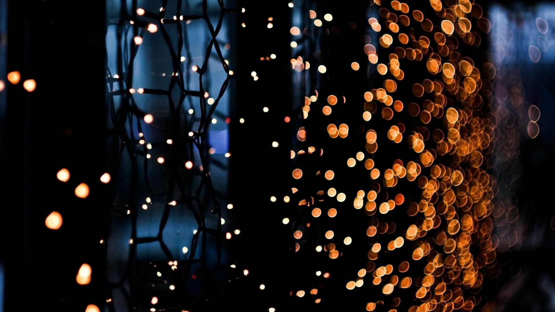 Fairy Lights: Christmas trees were lit with small candles in Victorian times. 1920x1080 Full HD Background.