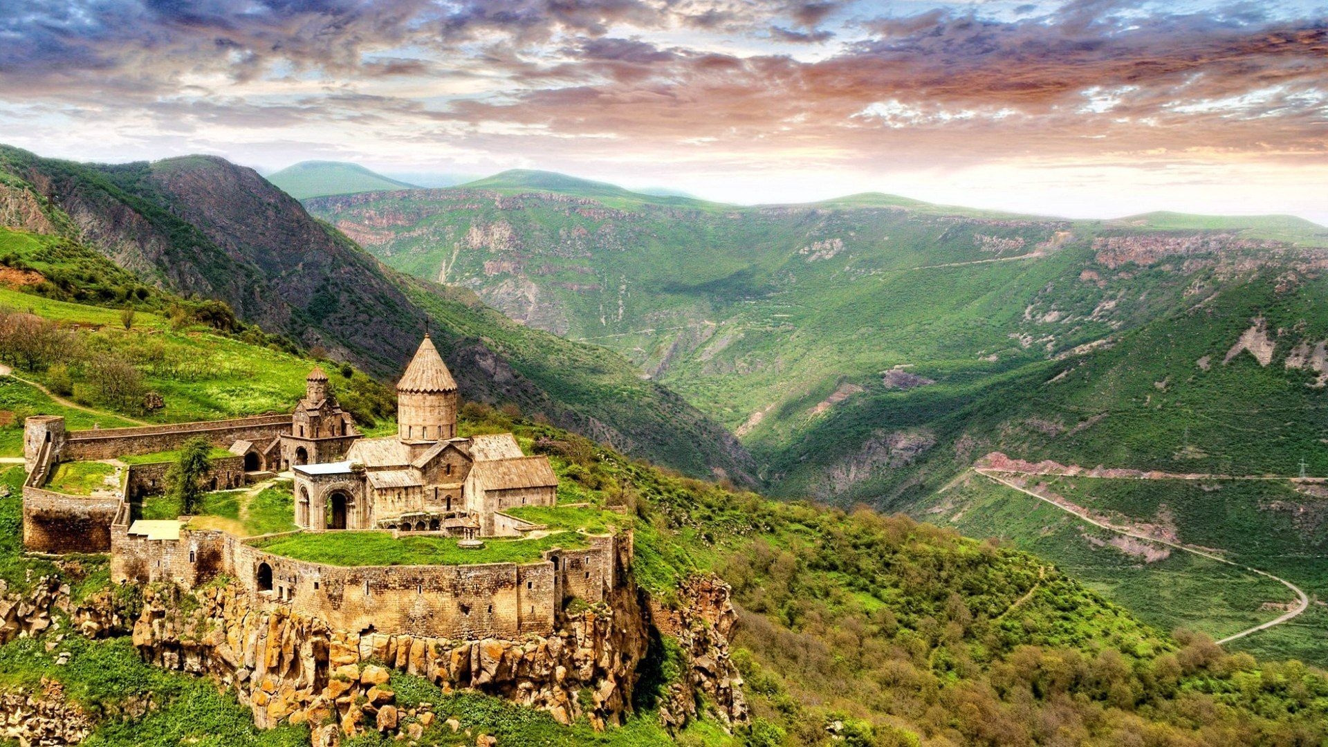 Armenia: Tatev, Known as the bishopric seat of Syunik. 1920x1080 Full HD Wallpaper.