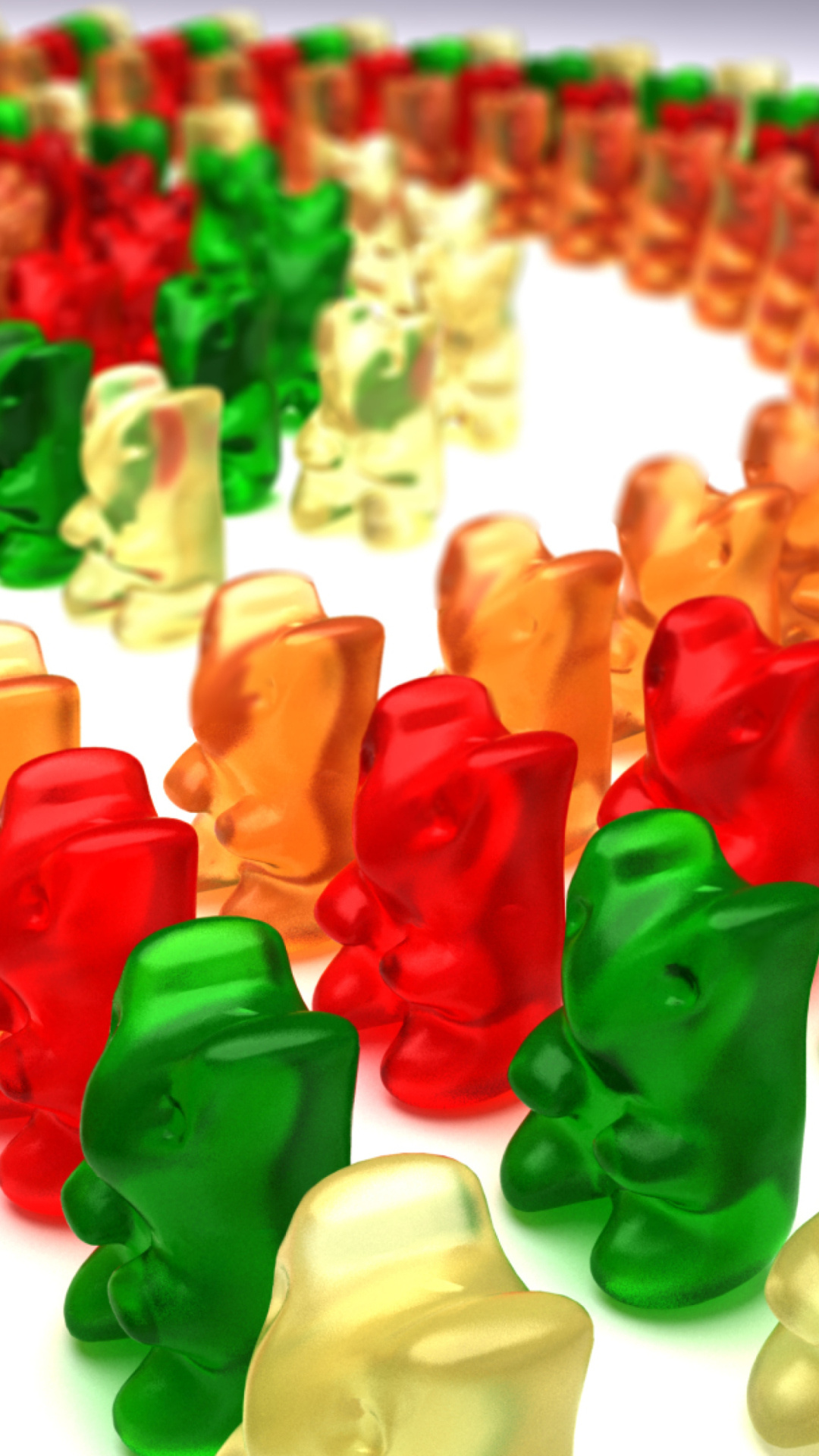 Gummy Bears, Lumia 2520 wallpaper, Chewy treat, Nokia tablet background, 1080x1920 Full HD Phone