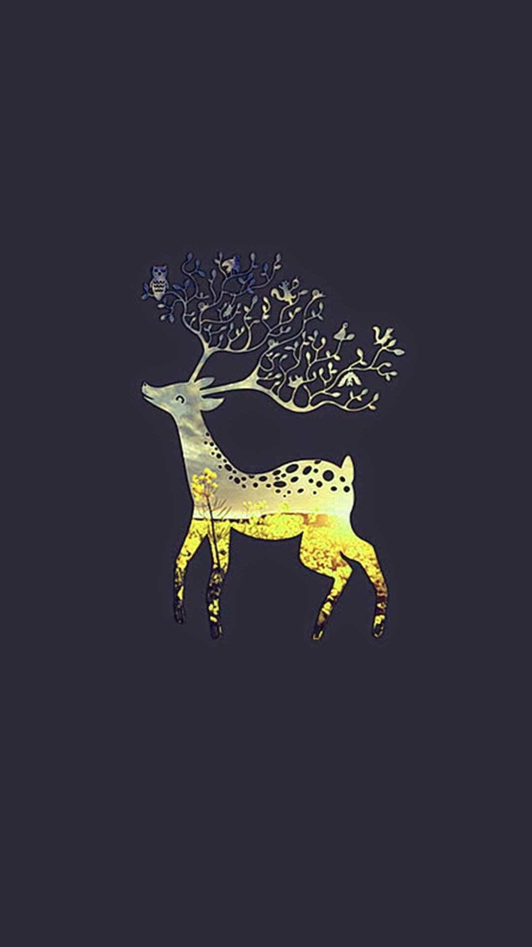 Reindeer: The only successfully semi-domesticated deer on a large scale in the world. 1080x1920 Full HD Background.