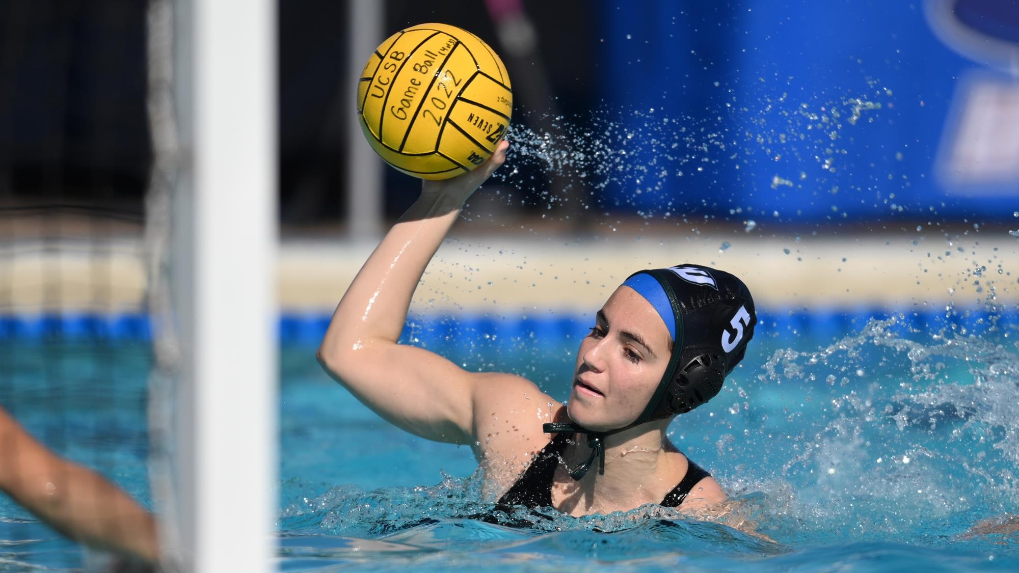 Water Polo: Carlota Alonso, A young poloist from Spain, MAAC Rookie of the Week. 2000x1130 HD Background.