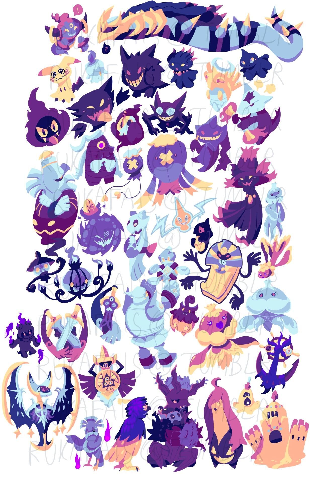 Ghost Pokemon: Often used by trainers to deal with psychic-type. 1240x1920 HD Background.