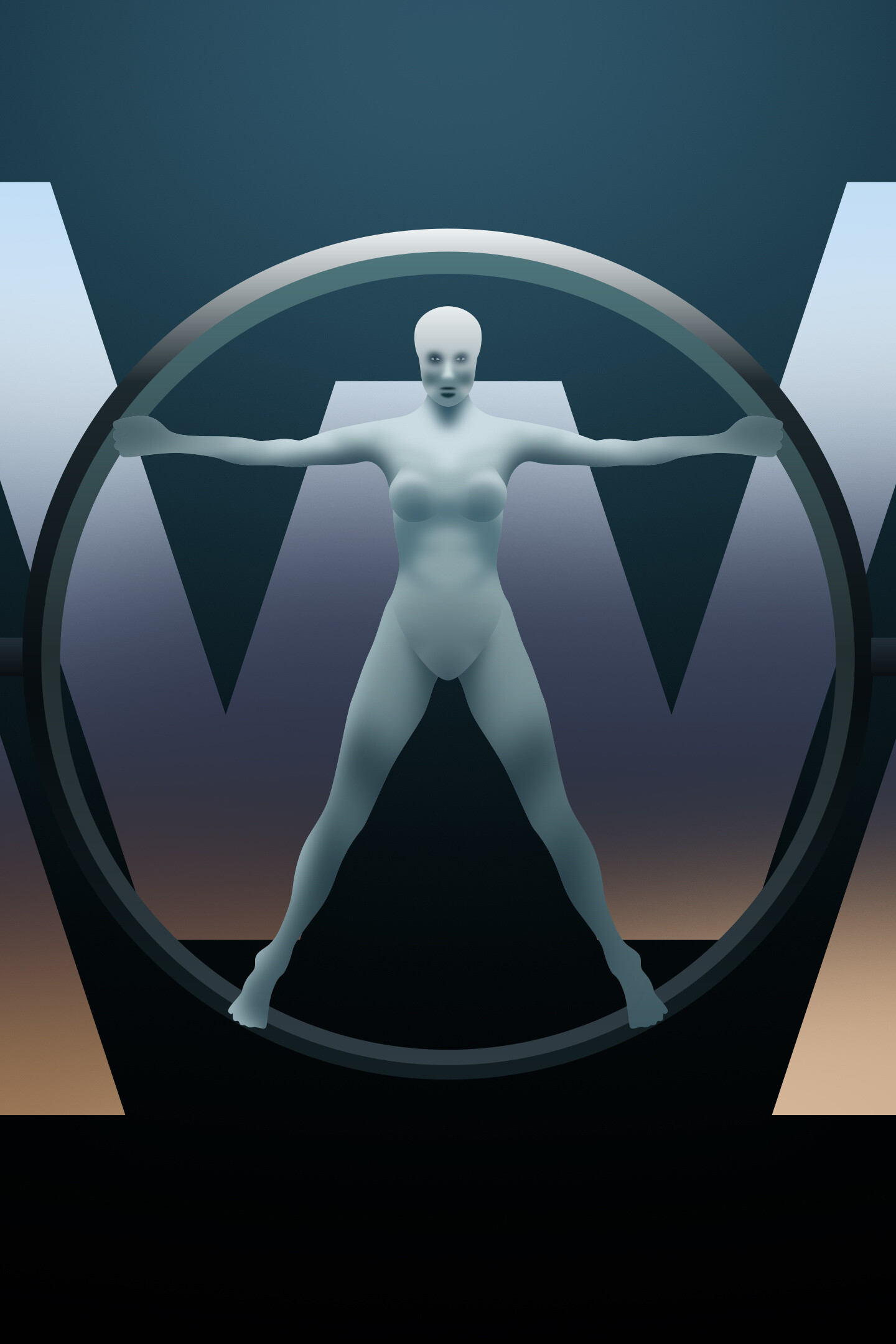 Westworld: Logo, Digital art, HBO, Android creation. 1440x2160 HD Background.