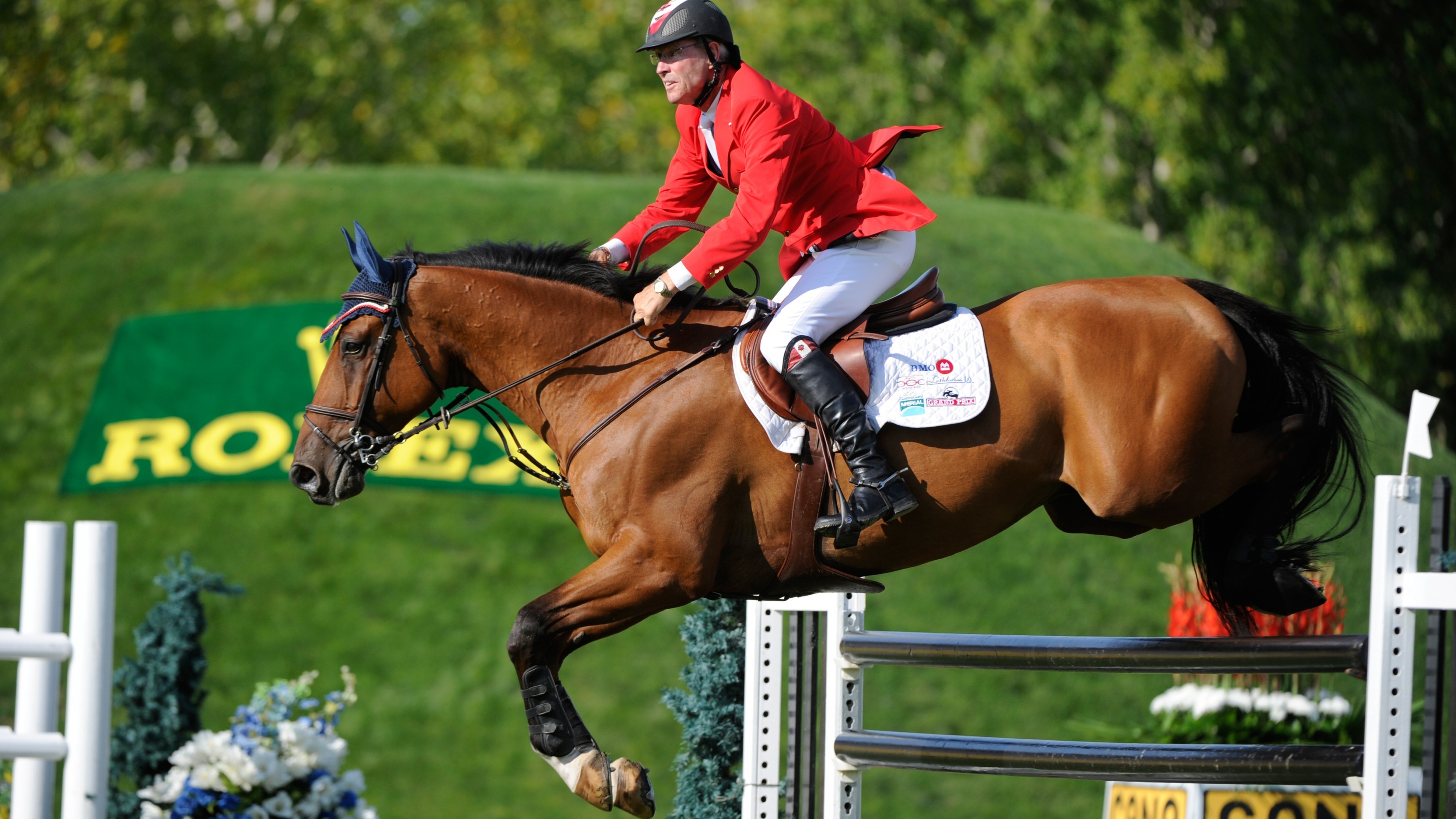 Equestrian Sports: Show jumping at the British Masters Grand Prix, Horse rider. 3840x2160 4K Wallpaper.