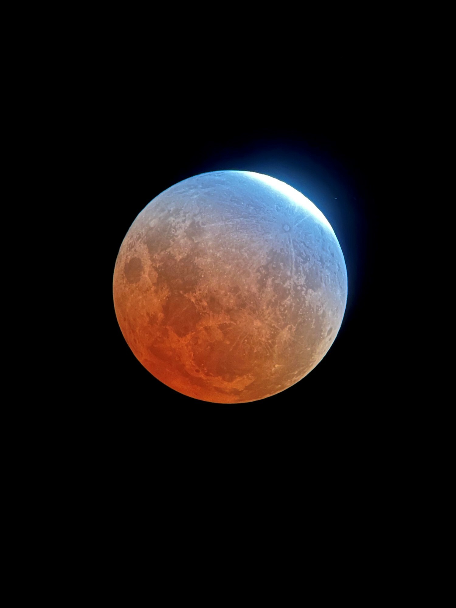 Captivating lunar eclipse in Houston, Astronomical beauty, Celestial enchantment, Sky's celestial show, 1500x2000 HD Phone