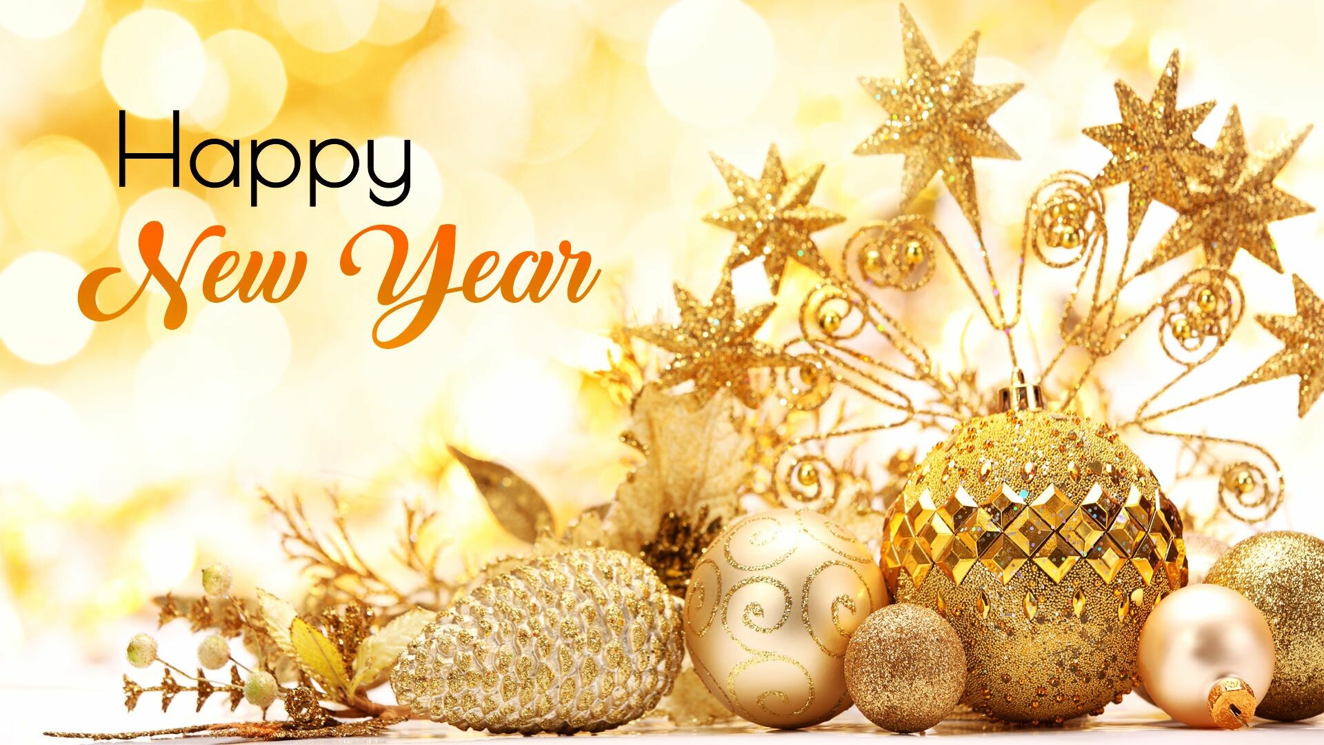 New Year: Festive activity, observed on the first day of the Gregorian calendar, Greeting. 1920x1080 Full HD Wallpaper.