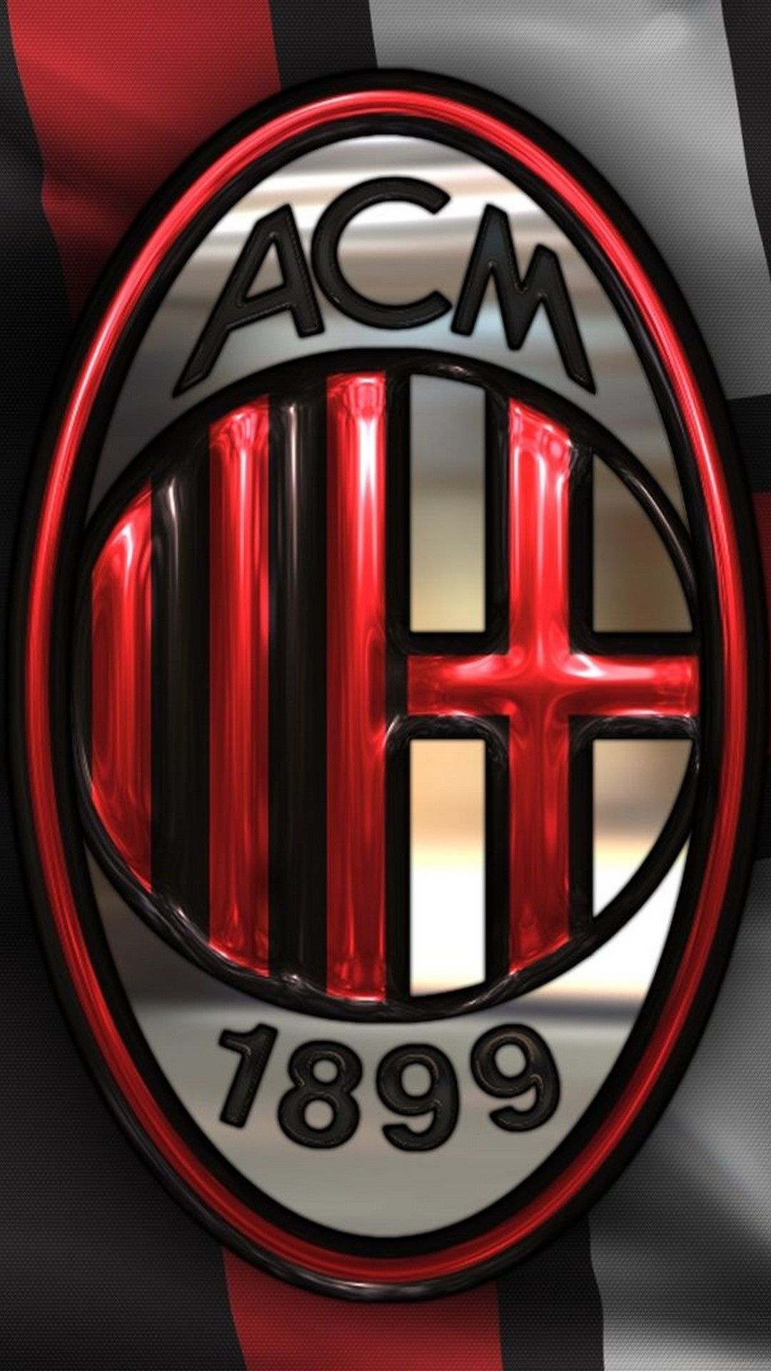 Logo AC Milan (Sports), AC Milan fan creations, Stylish Milan logo, Milan football enthusiasm, 1080x1920 Full HD Phone