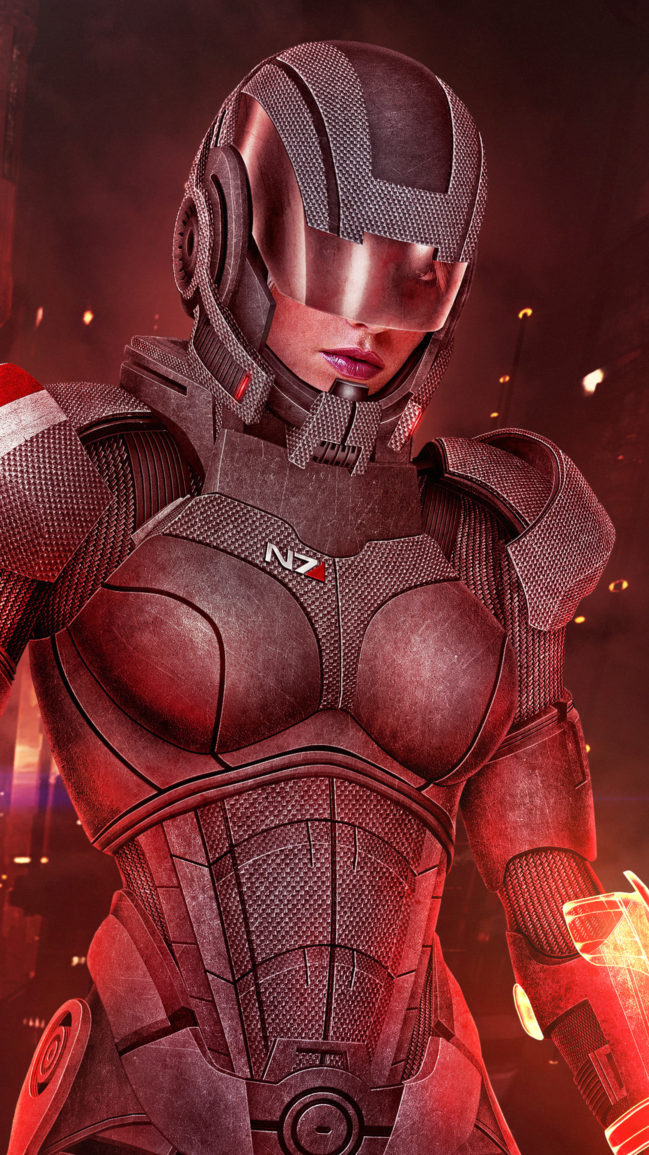 Mass Effect 3 Shepard, Femshep wallpapers, Epic sci-fi adventure, Breathtaking visuals, 2160x3840 4K Phone