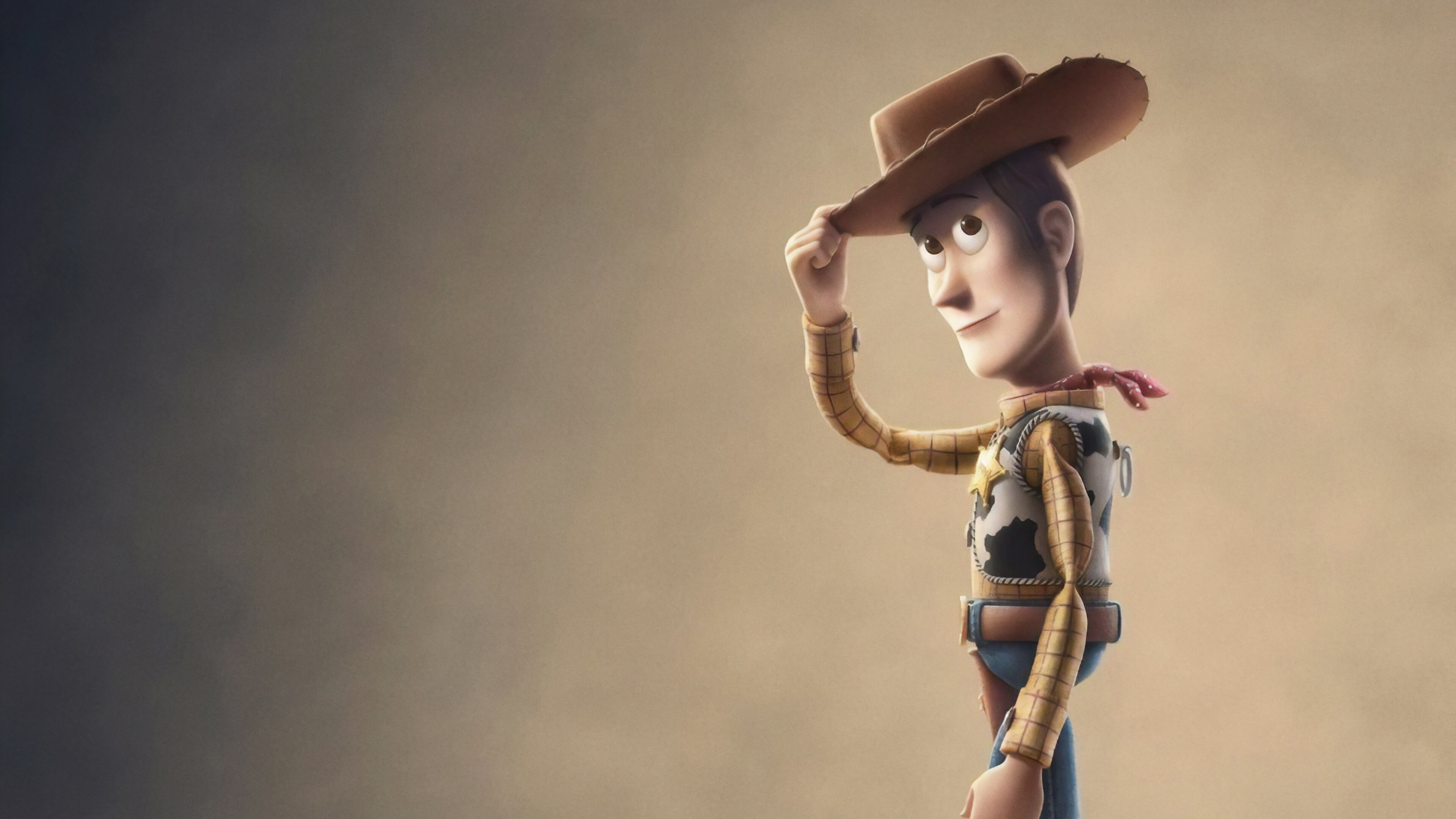 Toy Story: Woody, voiced by Tom Hanks, Andy's favorite toy, Pixar. 3840x2160 4K Wallpaper.