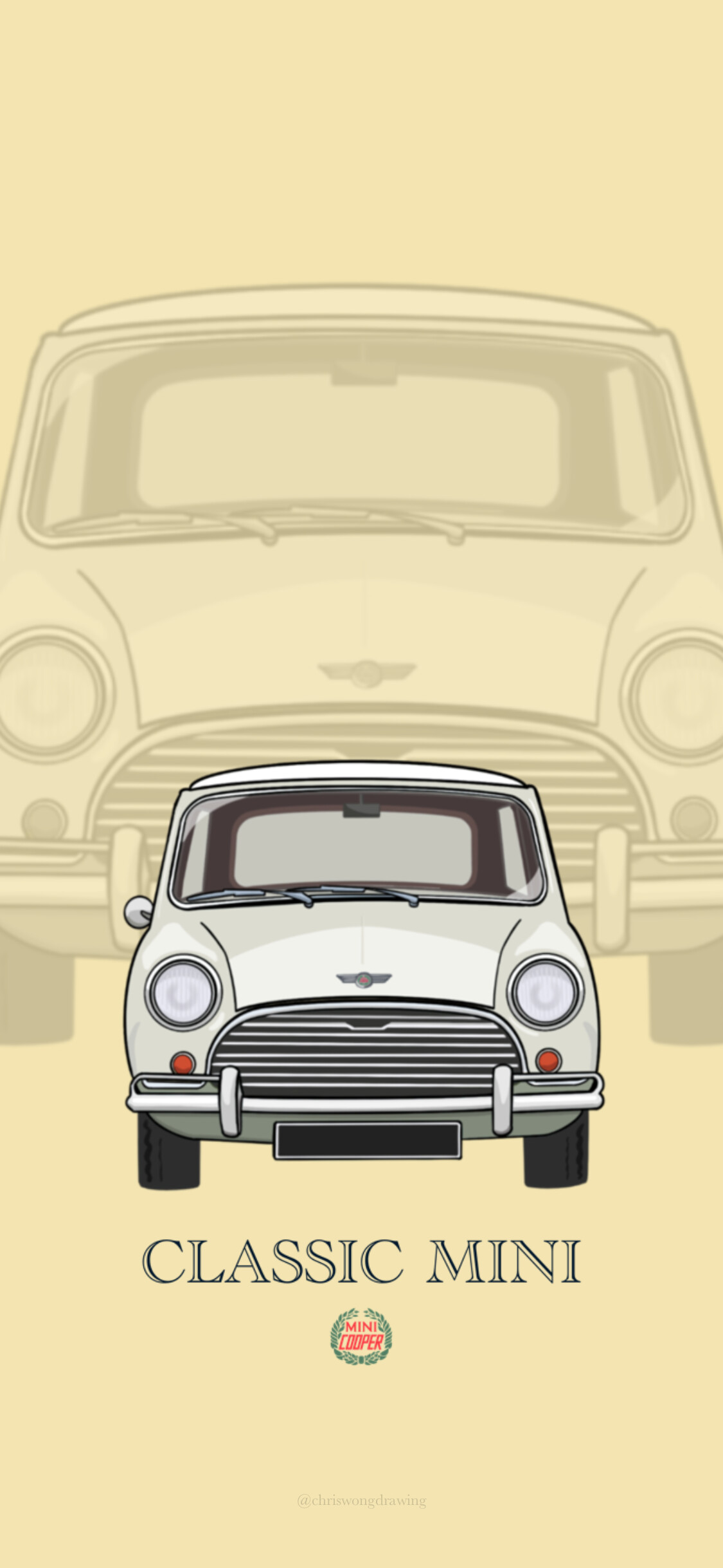 MINI Cooper: Classic Mini, A small, two-door, four-seat car, developed as ADO15. 1130x2440 HD Wallpaper.