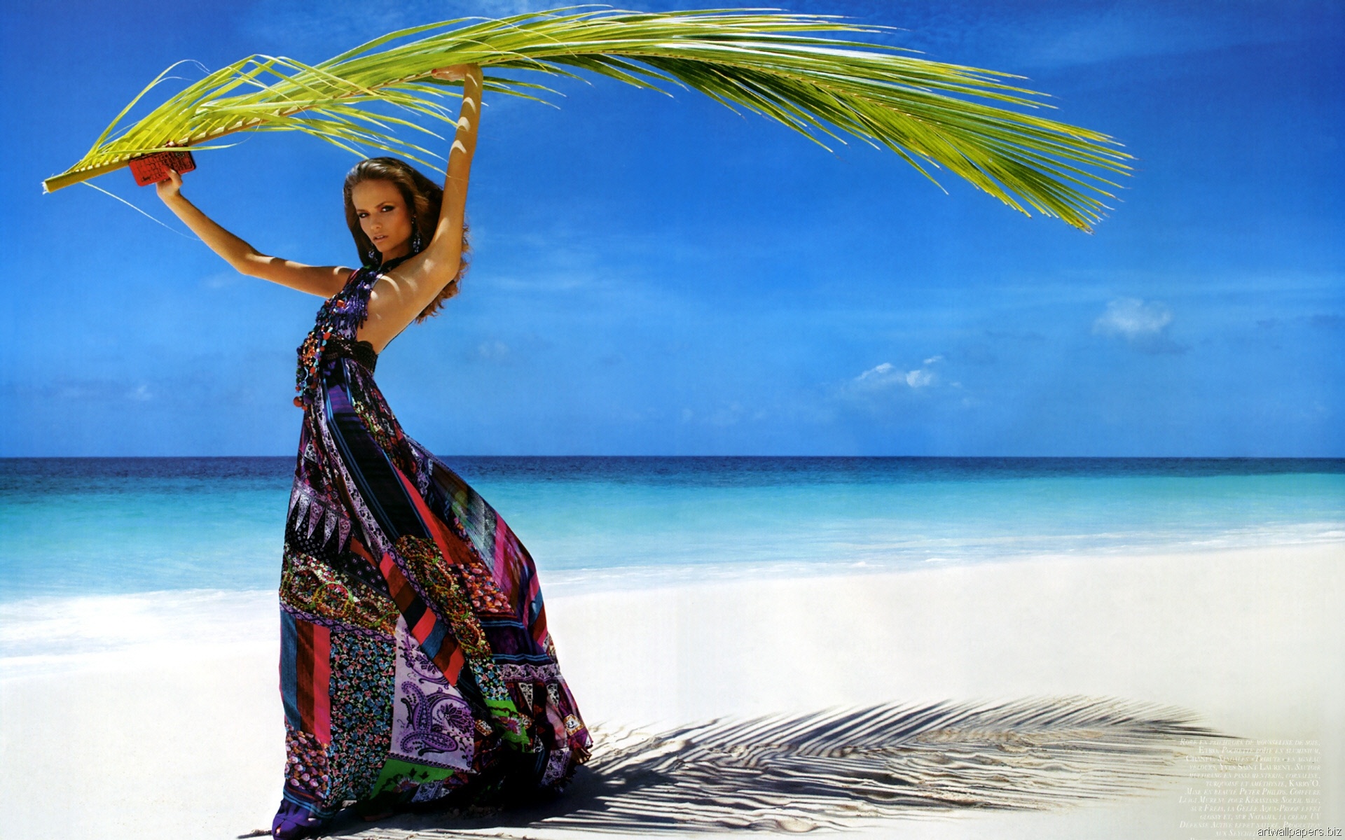Fashion: Modeling, Beach style, Vogue cover. 1920x1200 HD Wallpaper.