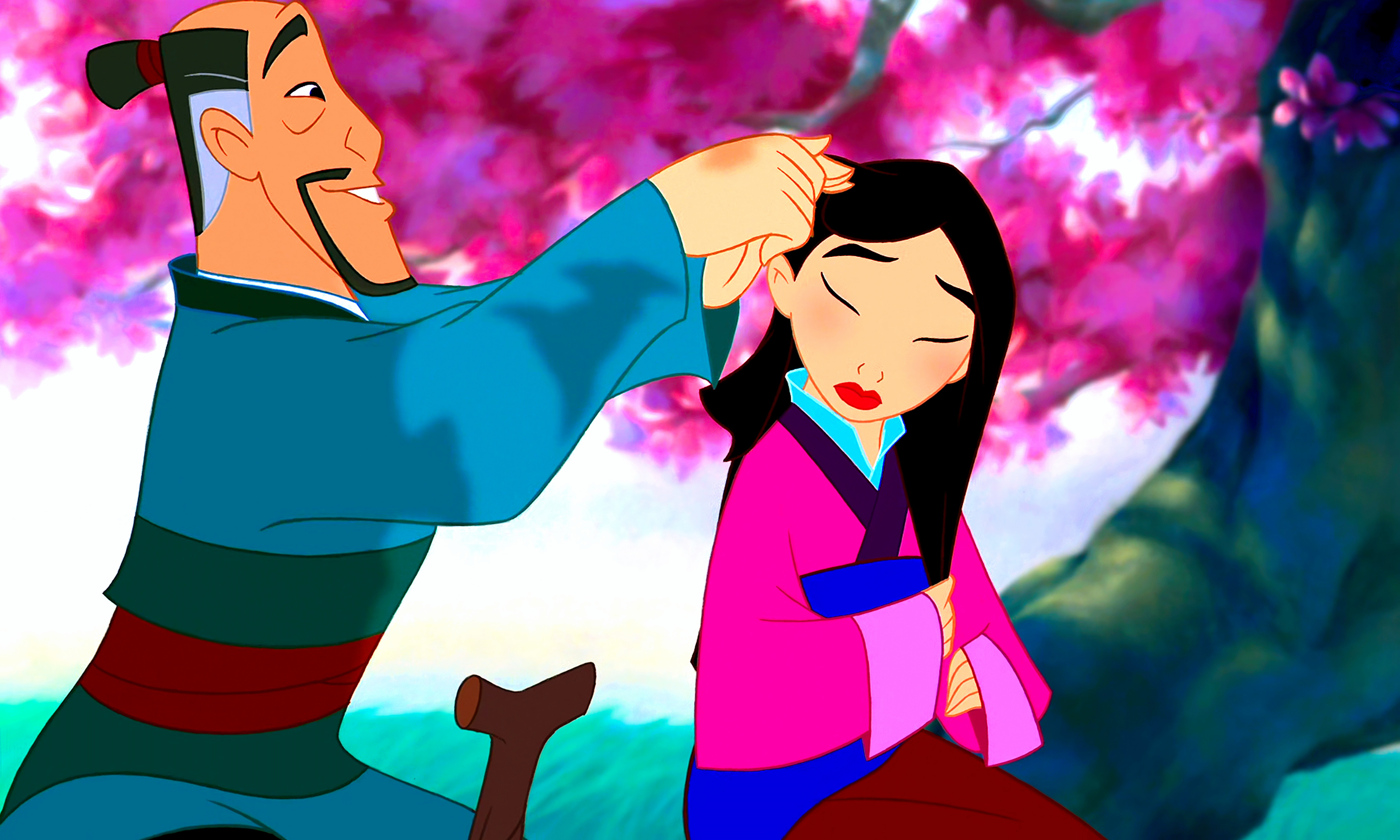 Mulan animation, Walt Disney screencaps, Fa Zhou and Fa Mulan, 3060x1840 HD Desktop