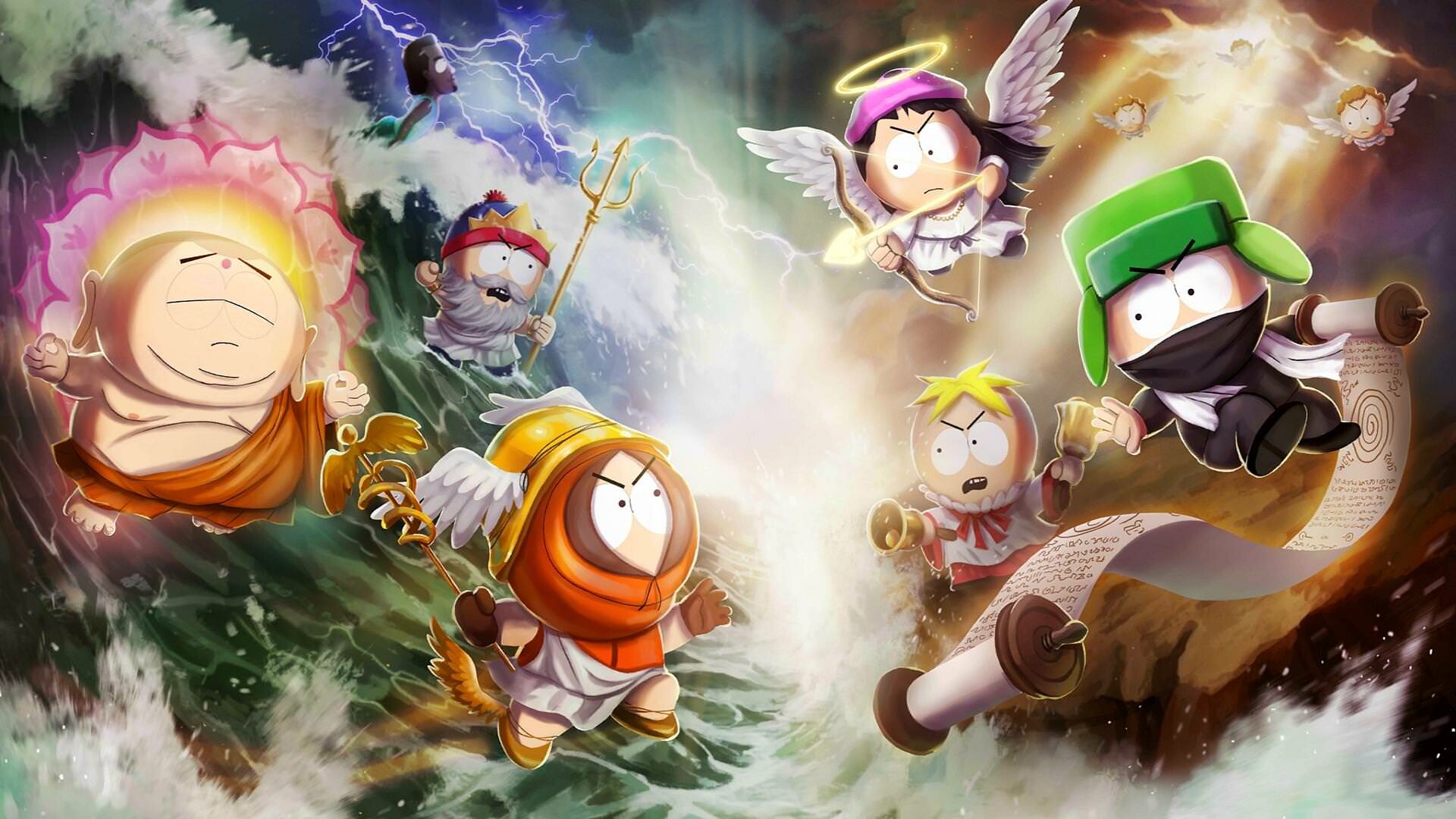 South Park: Phone Destroyer, A free-to-play real-time strategy collectible card game. 1920x1080 Full HD Background.