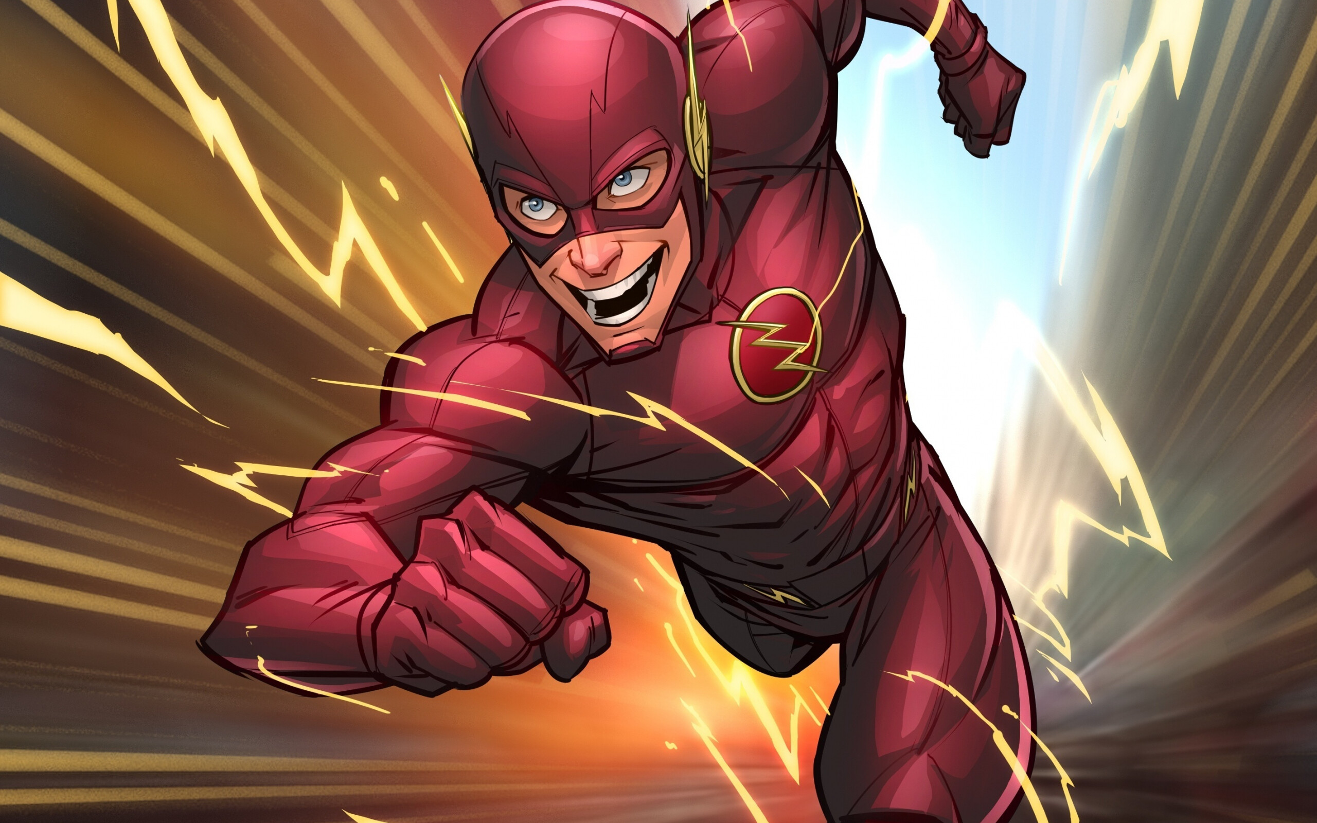 Flash (DC): Barry Allen, wakes up from his coma to discover he's been given the power of super speed, DCU, Comics. 2560x1600 HD Wallpaper.