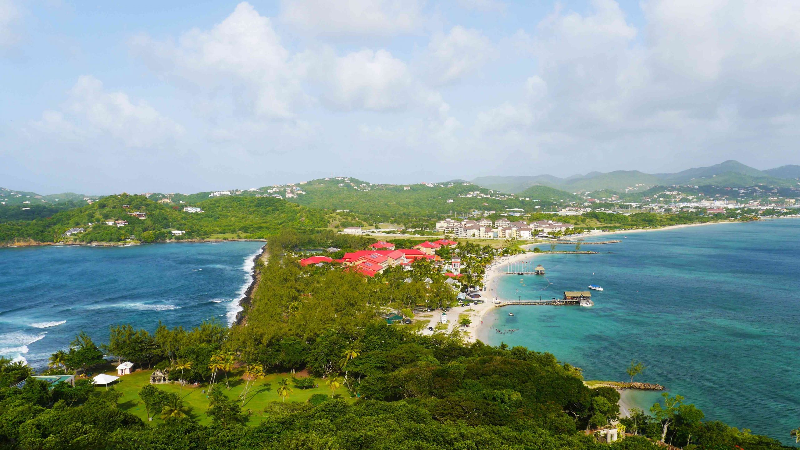 Castries, Saint Lucia travels, Caribbean portal, 2560x1440 HD Desktop