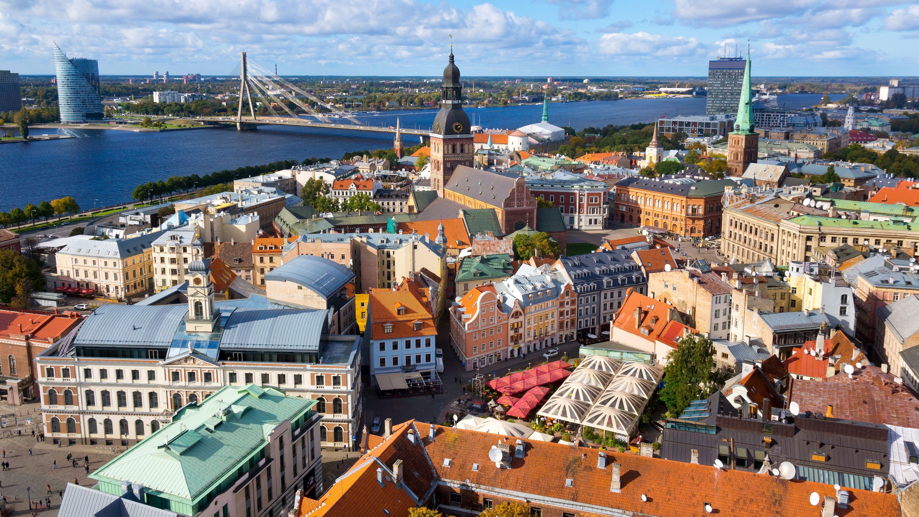 Riga, Latvia, Stunning 4K wallpapers, Vibrant cityscape, Baltic nation, 3840x2160 4K Desktop