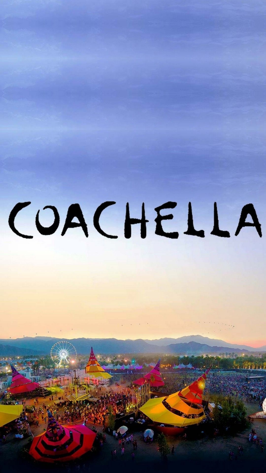 Coachella 2022, Music festival scene, Colorful crowds, Vibrant performances, 1080x1920 Full HD Handy