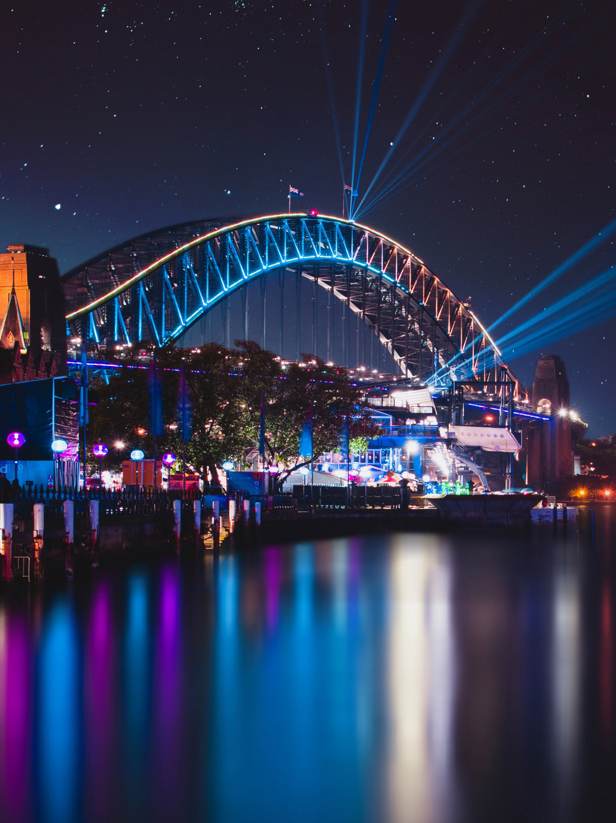 Sydney: Harbour Bridge, A major commercial and manufacturing center in Australia. 2050x2740 HD Background.