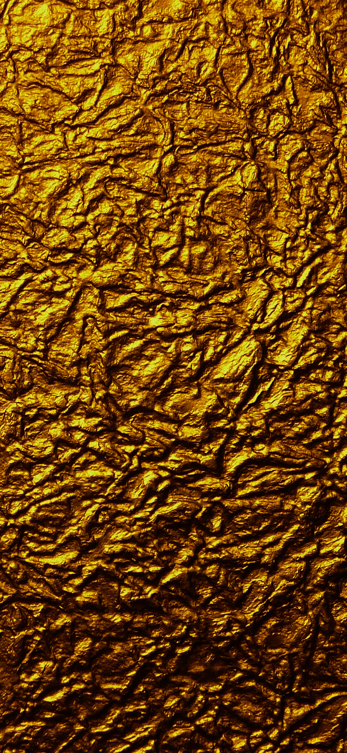 Gold Foil: Texture, Soil, Pattern, Metal texture. 1130x2440 HD Background.