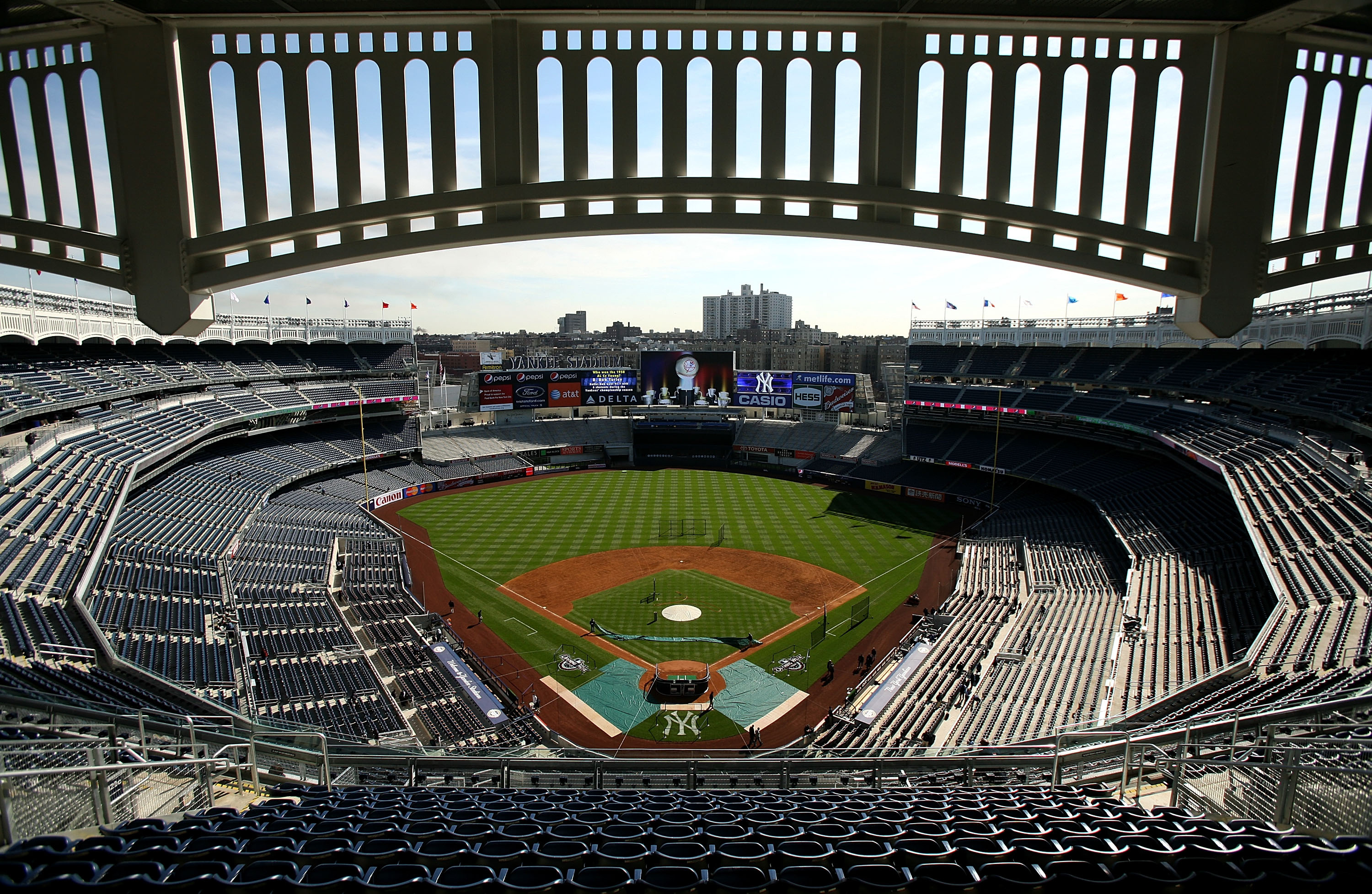 Yankee Stadium, MLB playoffs, Coronavirus adaptation, Safety bubble, Postseason venue, 3000x1960 HD Desktop