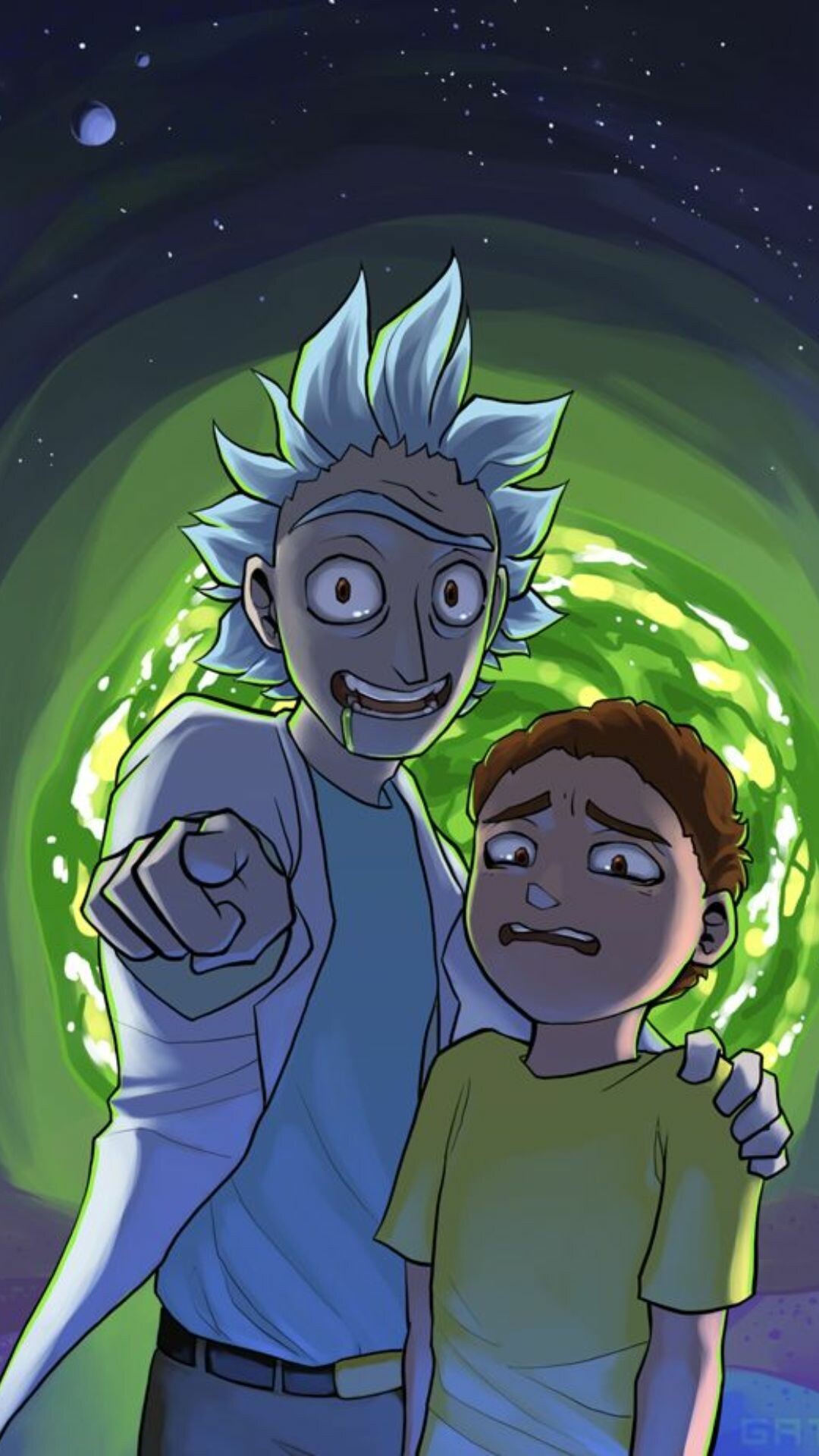 Rick and Morty: Justin Roiland voices the eponymous characters. 1080x1920 Full HD Wallpaper.