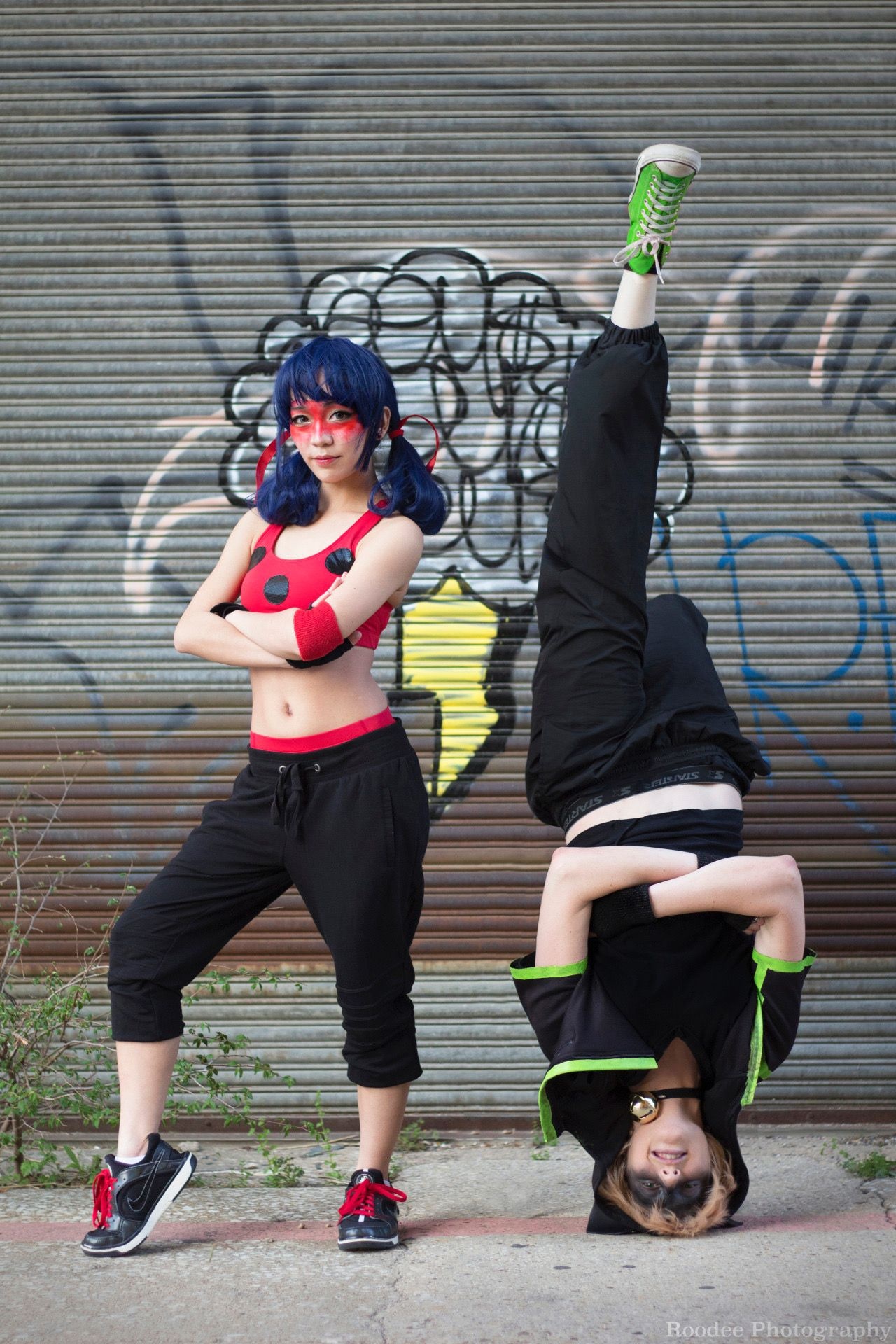 Street Dance: Marinette cosplay, Miraculous ladybug, A vernacular dance in an urban context. 1280x1920 HD Background.