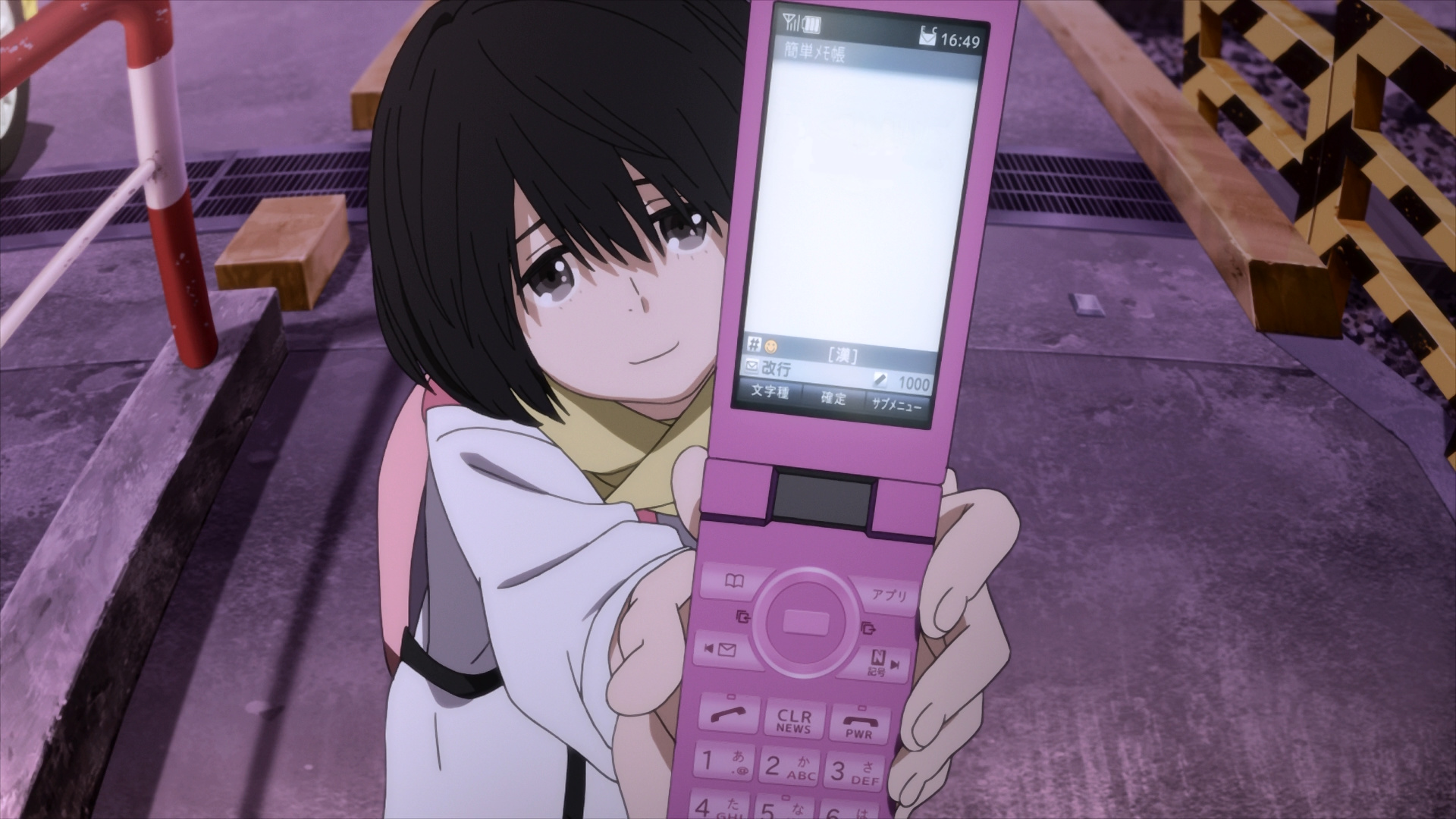 The Anthem of the Heart: Jun Naruse, Communicates by sending messages through her cellphone. 1920x1080 Full HD Wallpaper.