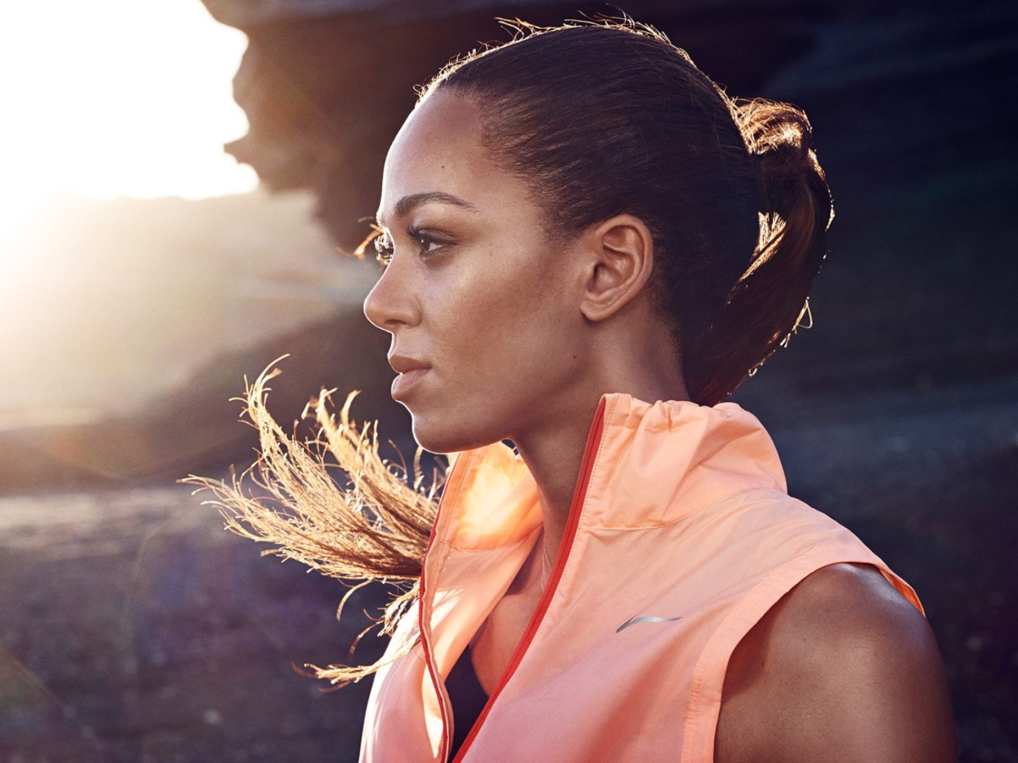 Katarina Johnson-Thompson, Nike advert, Dynamic runner, Inspirational athlete, 2050x1540 HD Desktop